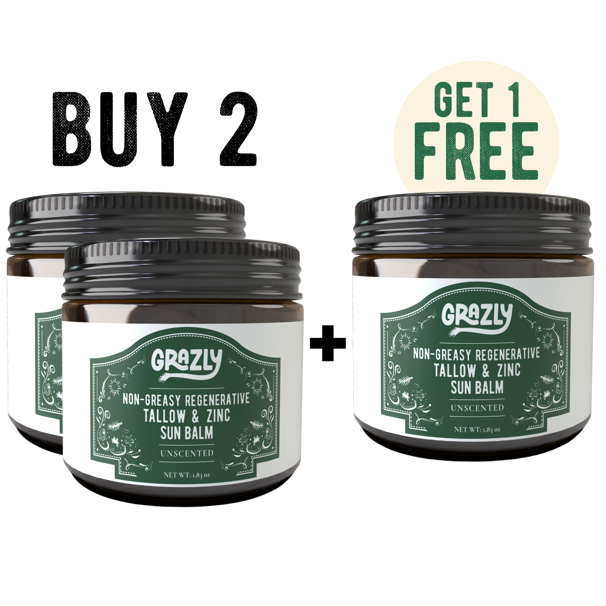 Grazly Regenerative Tallow & Zinc Sun Balm