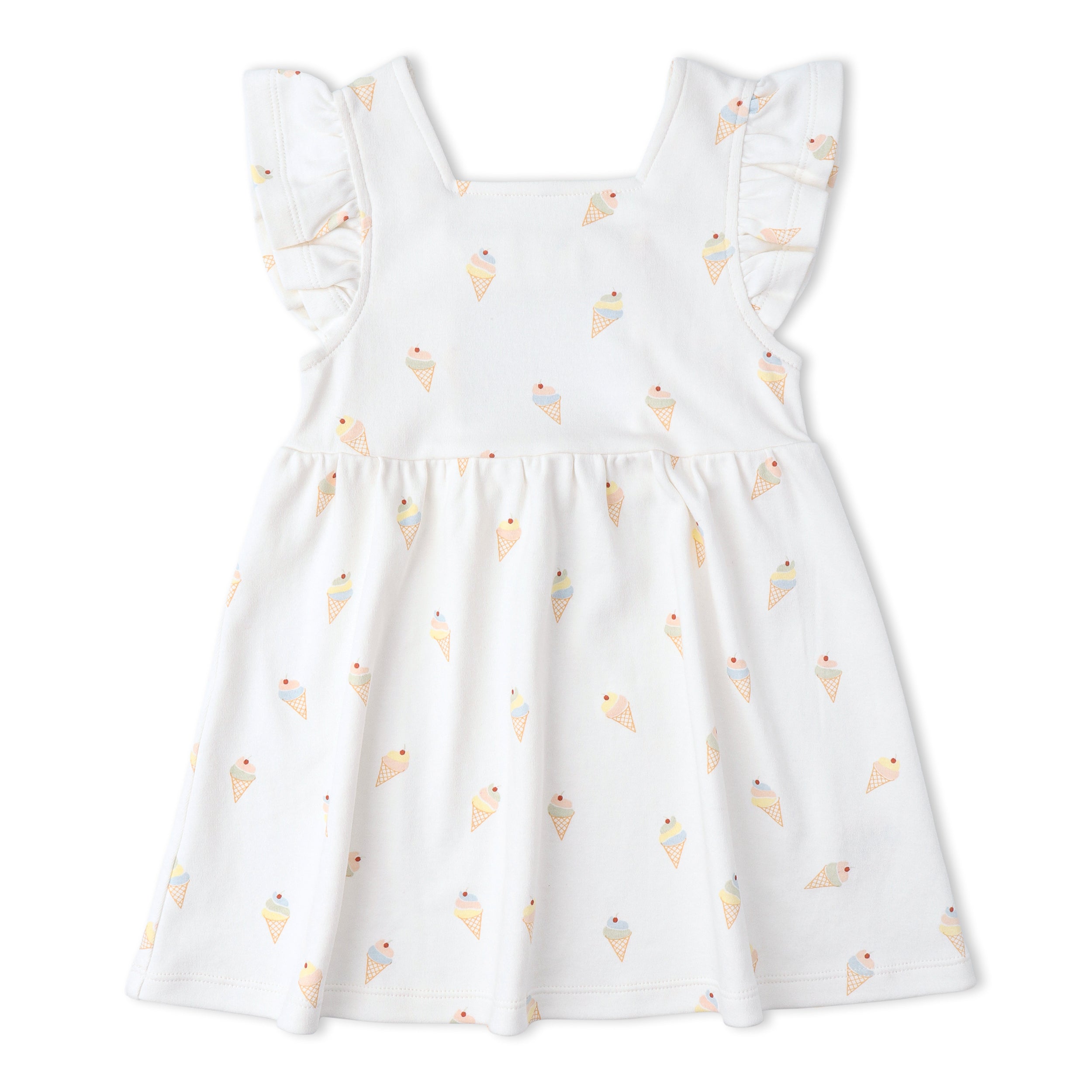Makemake Organics - Organic Cutout Back Dress - Ice Cream