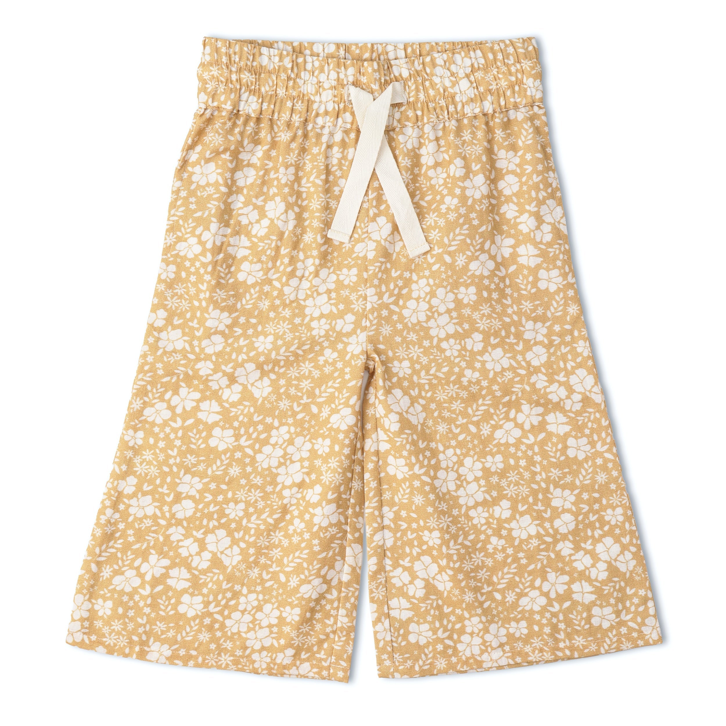 Makemake Organics - Organic Ruffle Top & Pants Set - Yellow Blossom