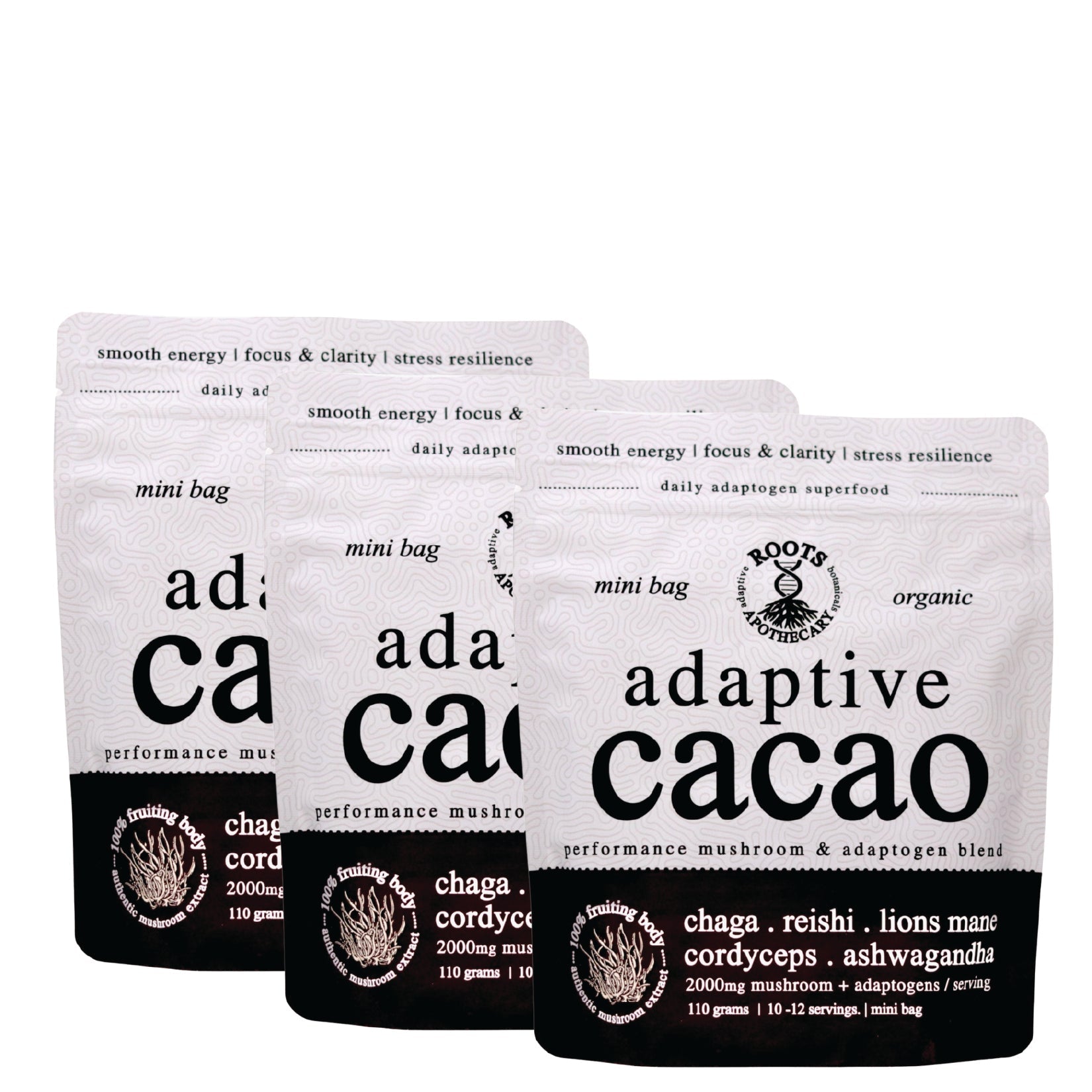 Roots Apothecary Adaptive Cacao Mini Bags