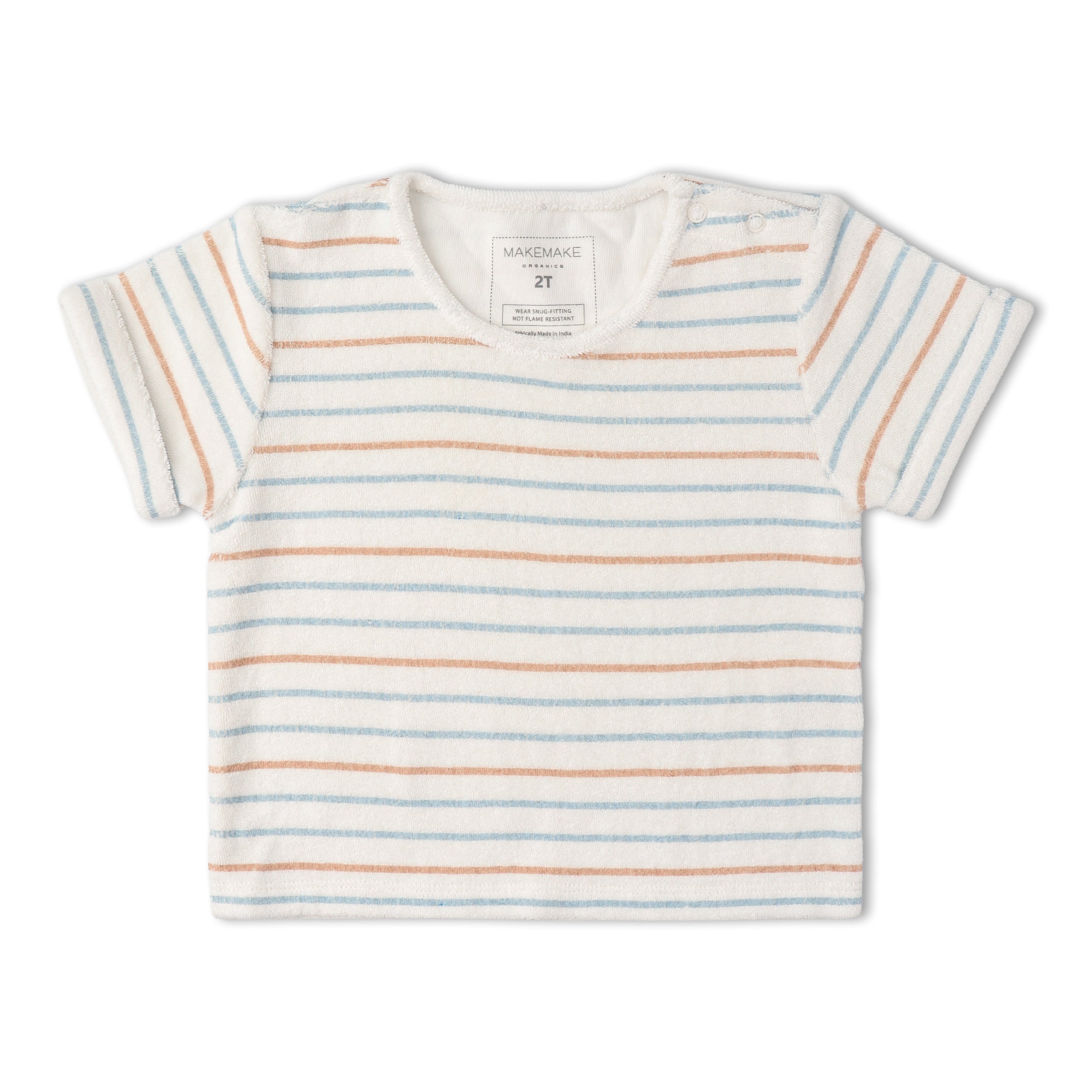 Makemake Organics - Organic Terry Tee & Shorts Set - Cabana Stripes