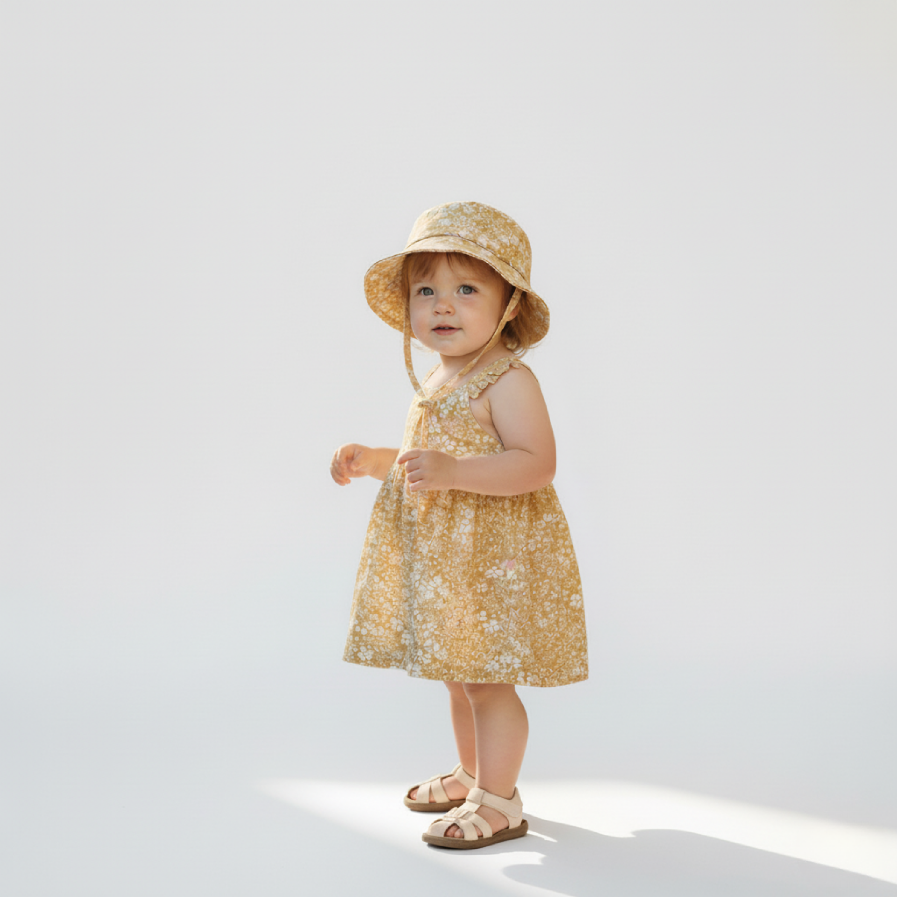 Makemake Organics - Organic Bucket Sun Hat - Yellow Blossom