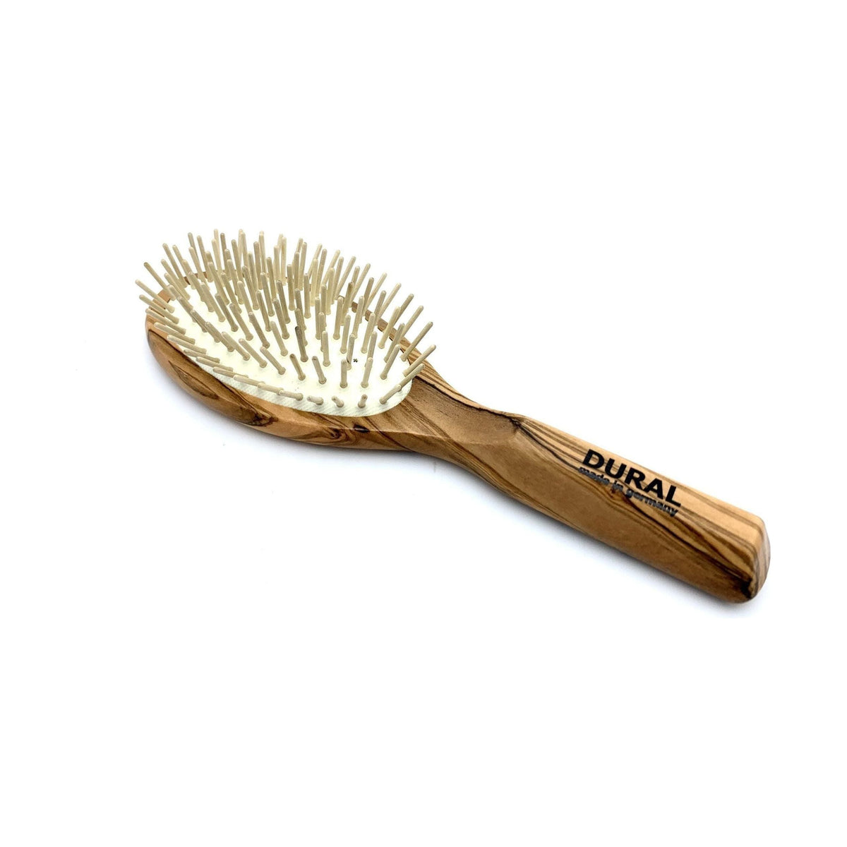 Pasteur Pharmacy Dural Hair Brush for Styling & Care Rubber Cushion with Wooden Pins Olive Wood