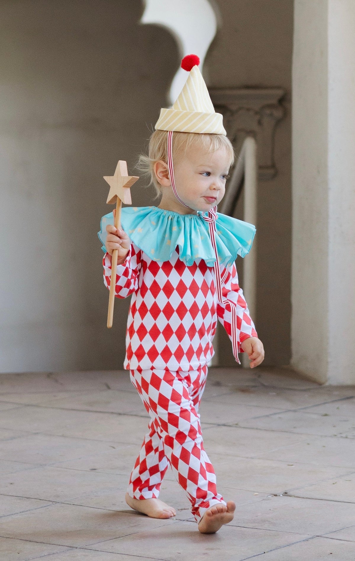 Band of the Wild Harlequin Clown Costume