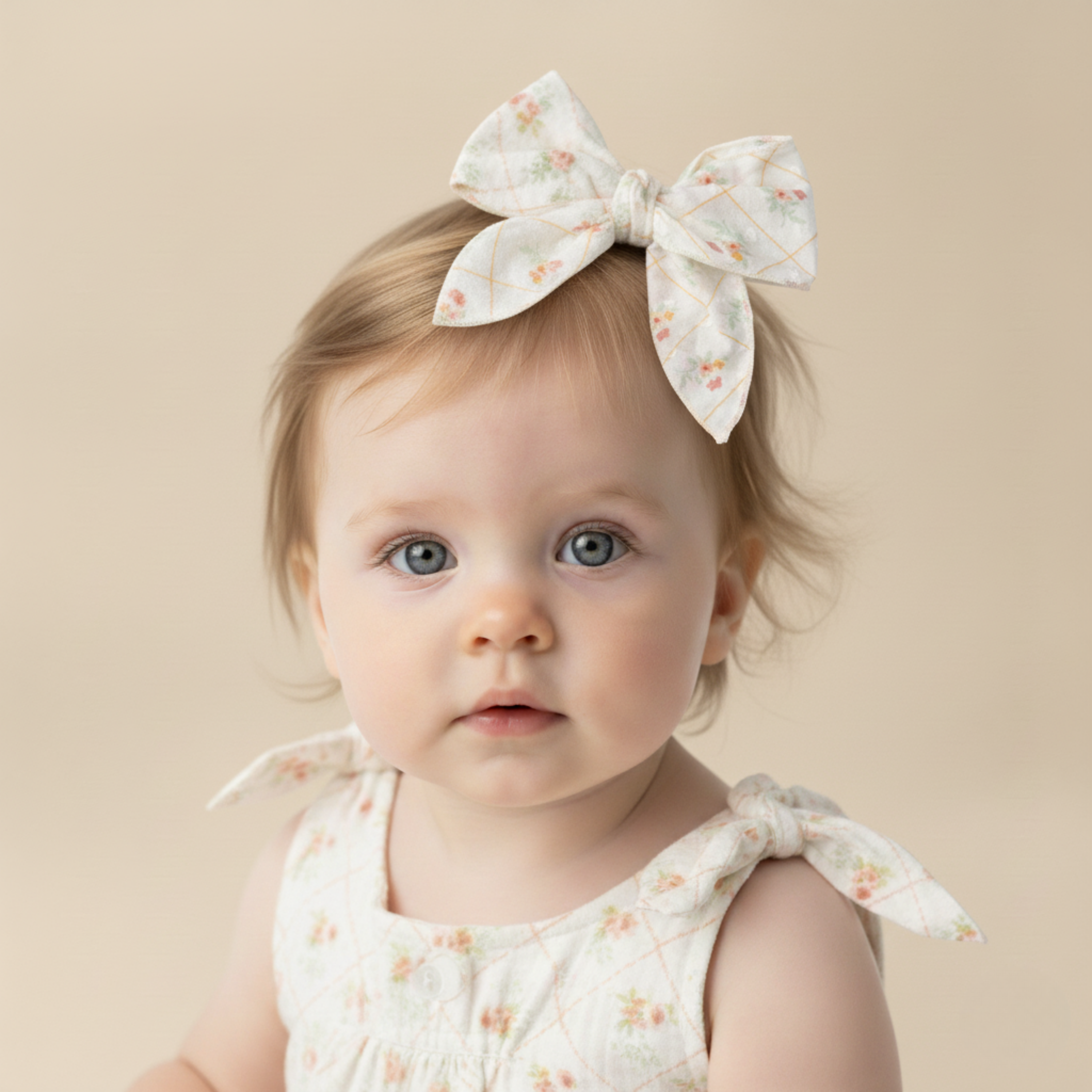 Makemake Organics - Organic Hair Bow Clip - Spring Weave