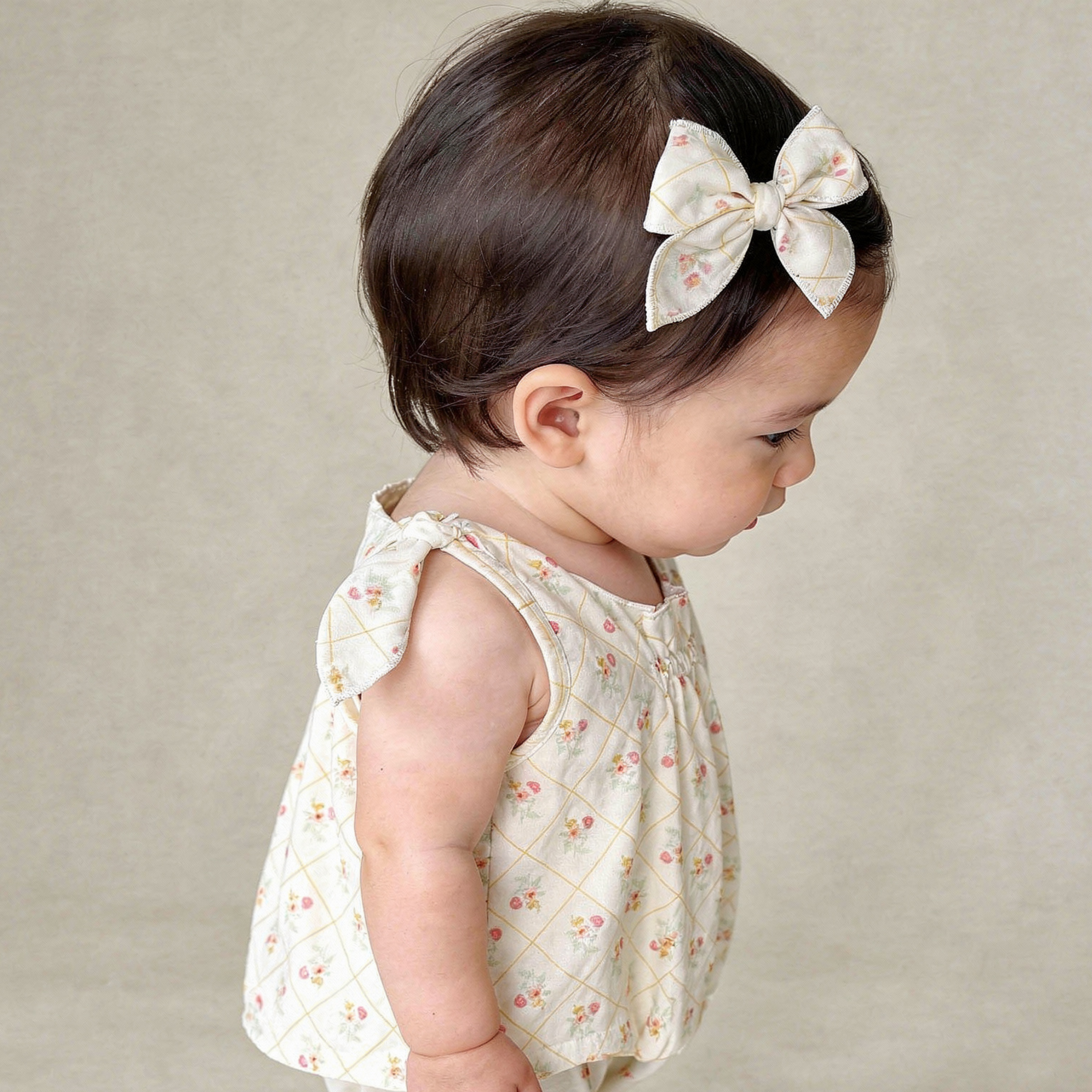 Makemake Organics - Organic Hair Bow Clip - Spring Weave
