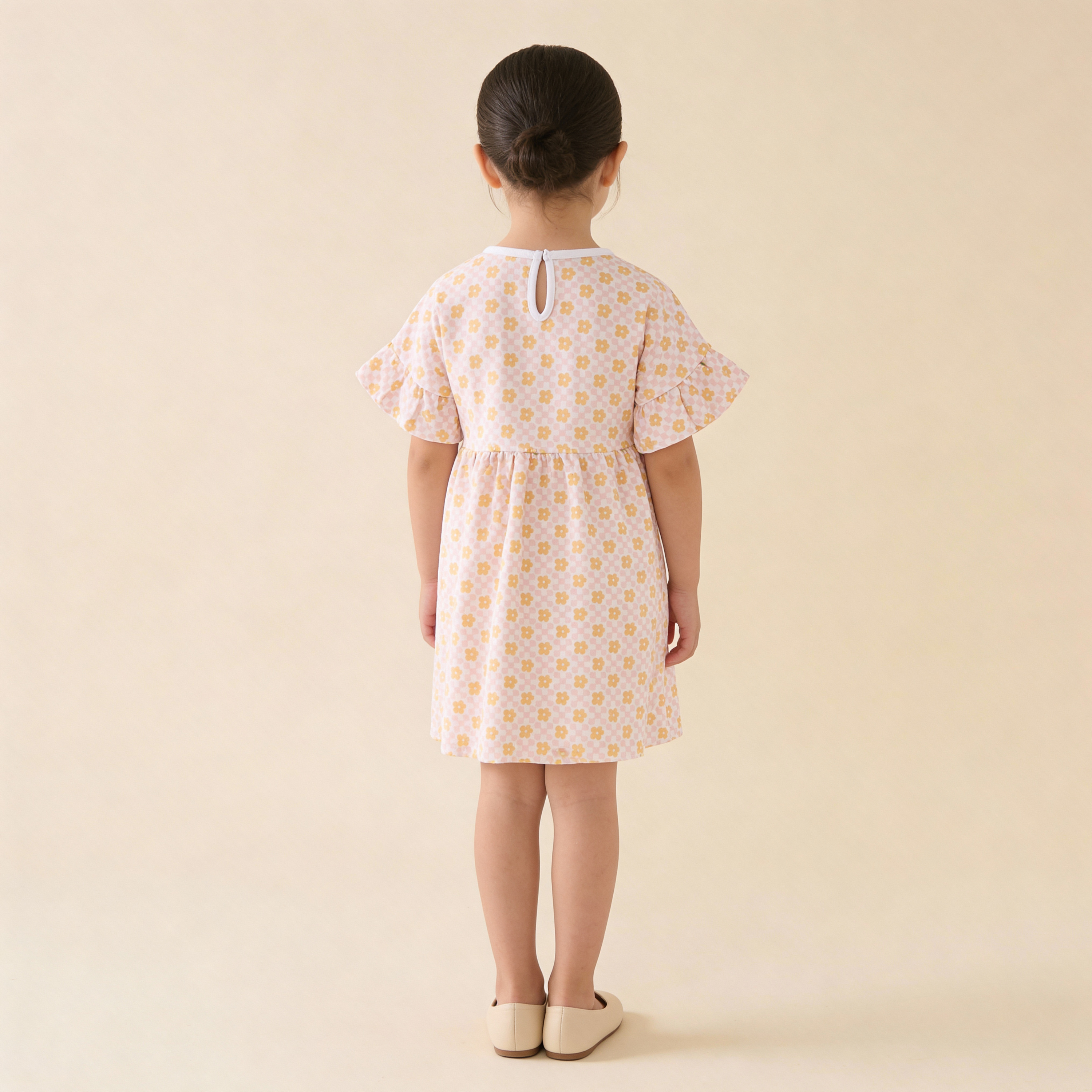 Makemake Organics - Organic Dolman Sleeve Dress - Pop Floral