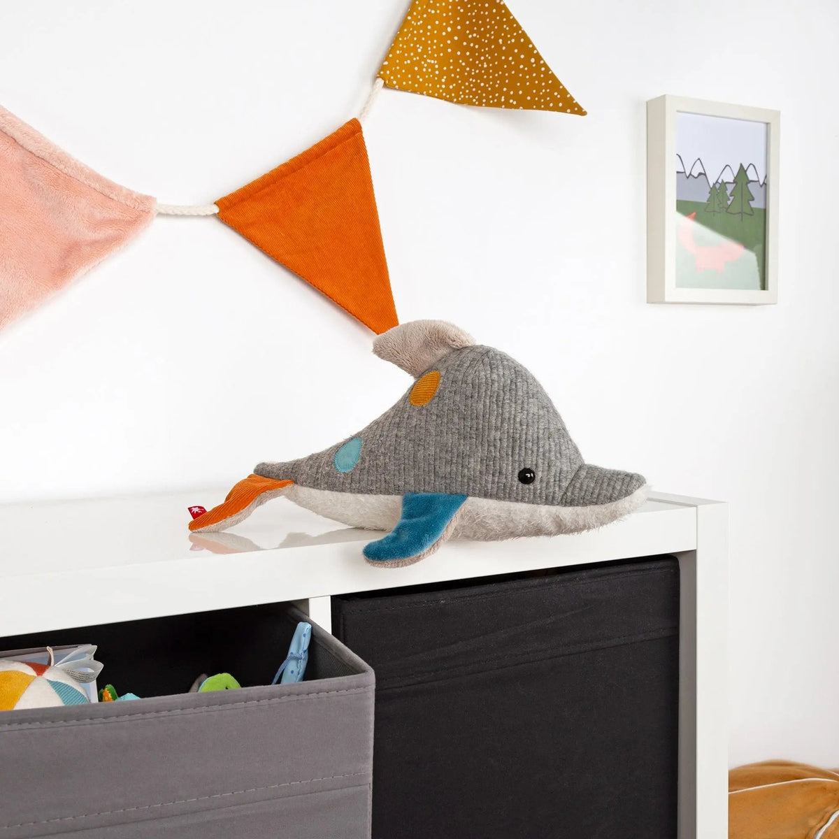 Sigikid Patchwork Dolphin Plush Toy