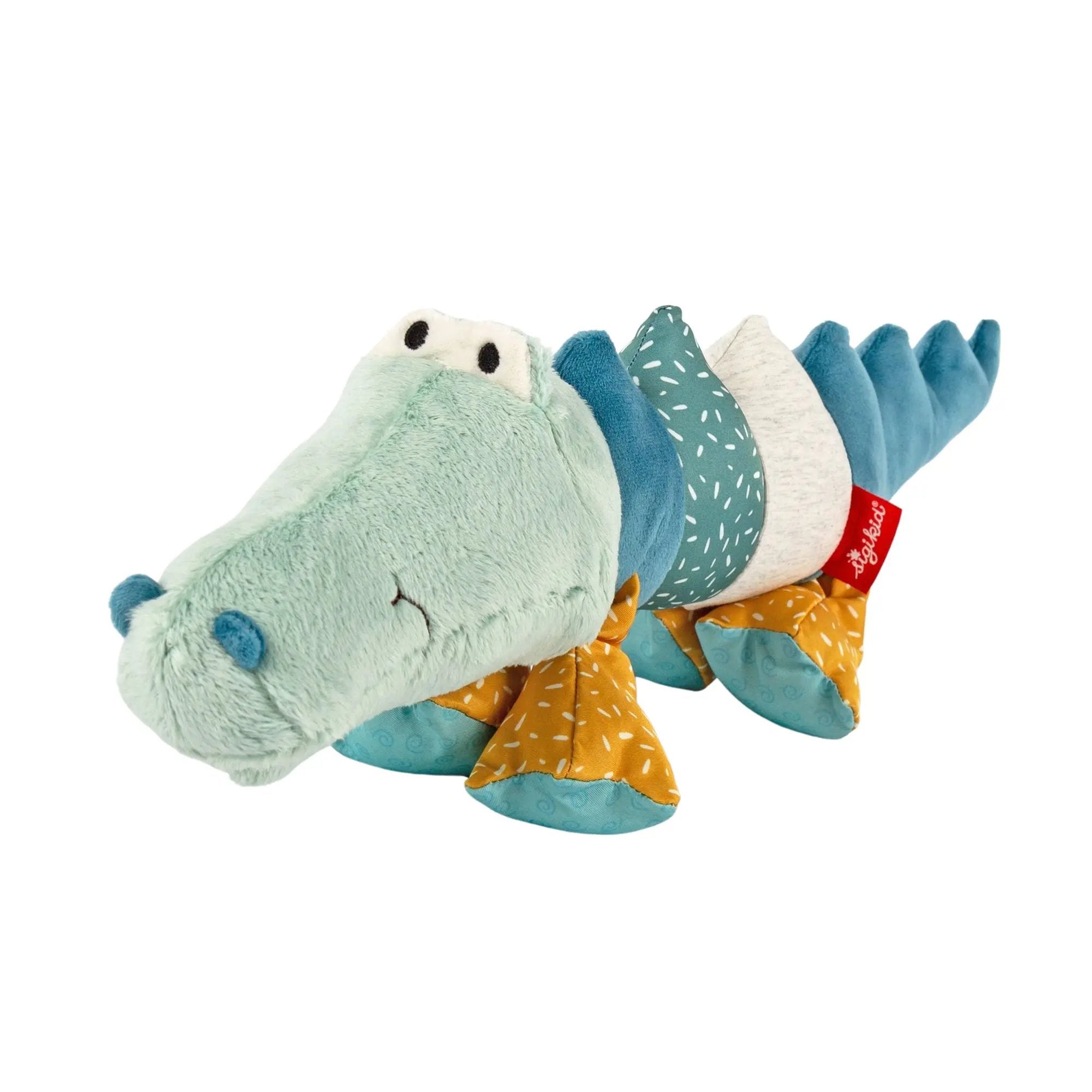 Sigikid Patchwork Crocodile Plush Toy - Gimme the Good Stuff