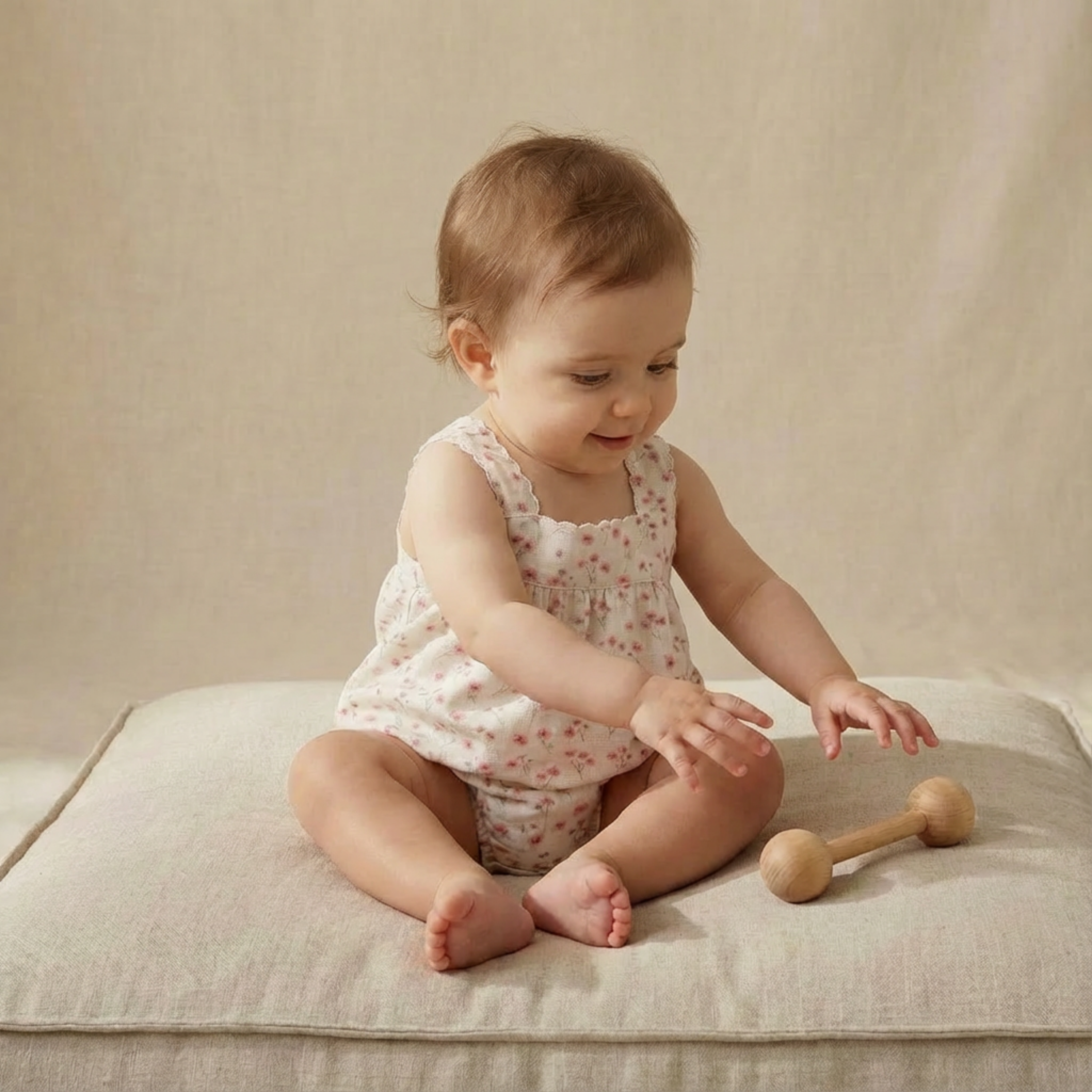 Makemake Organics - Organic Scalloped Top & Bloomers Set - Pink  Bloom