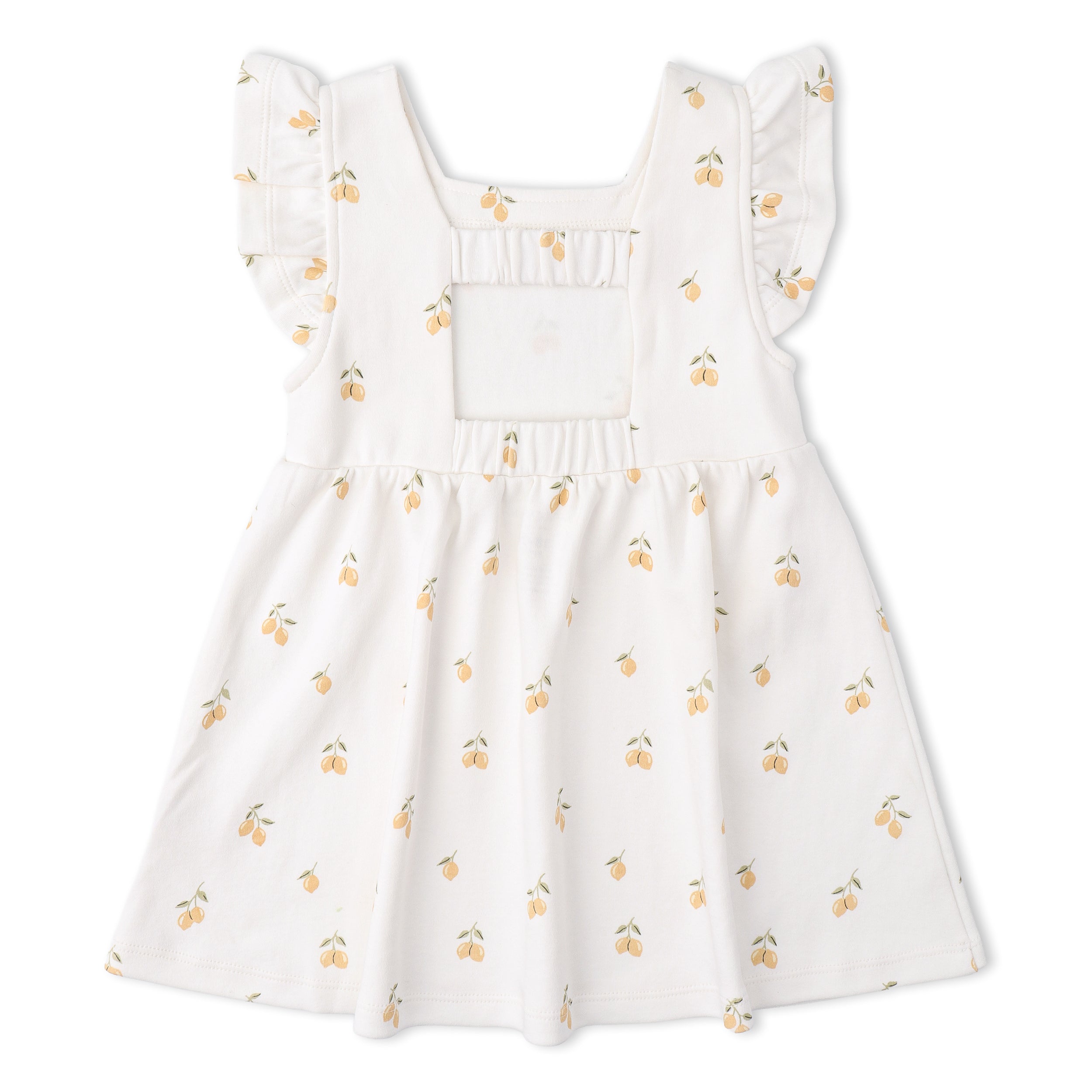 Makemake Organics - Organic Cutout Back Dress - Lemons