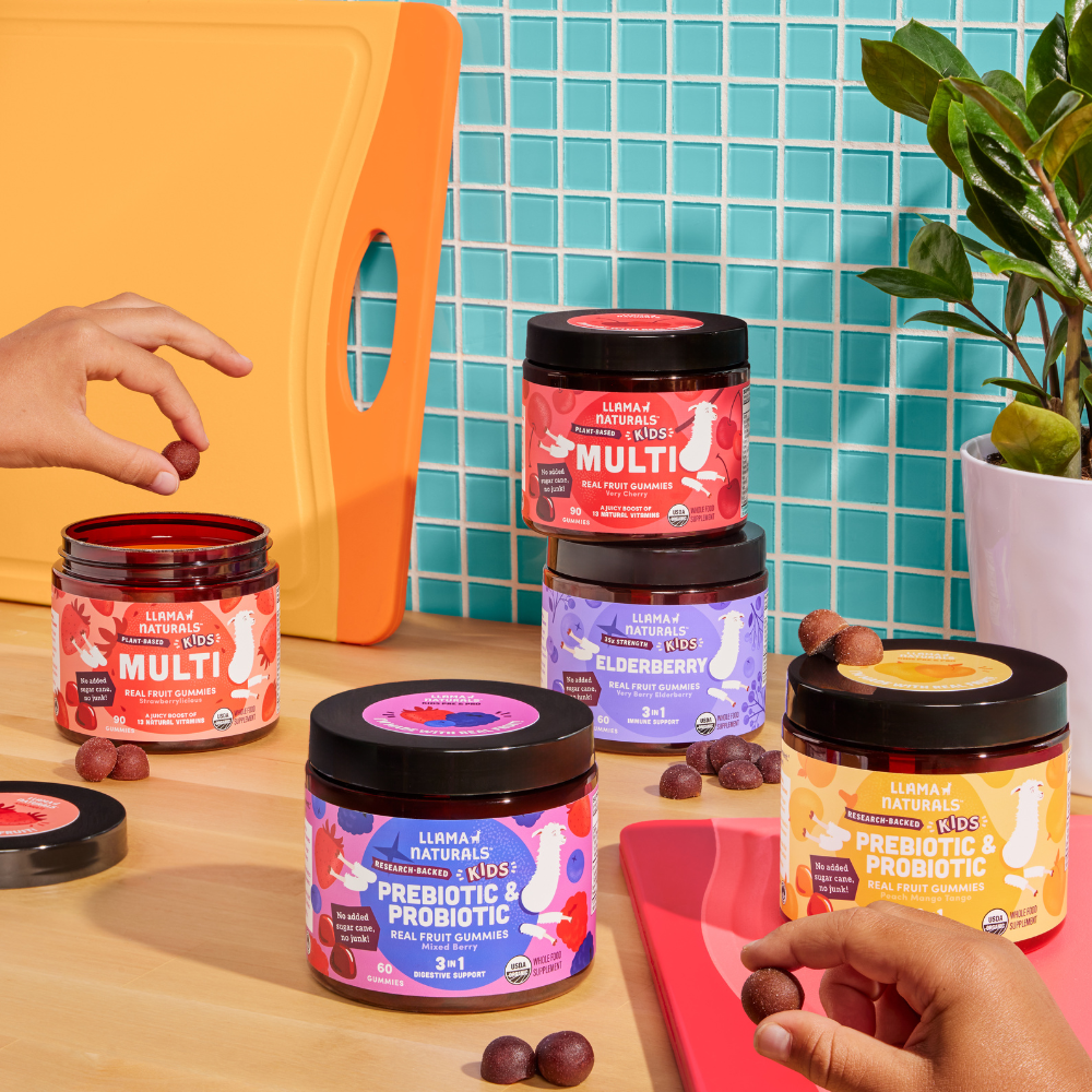 Llama Naturals Organic Vitamin D3 - Raspberry Gummies