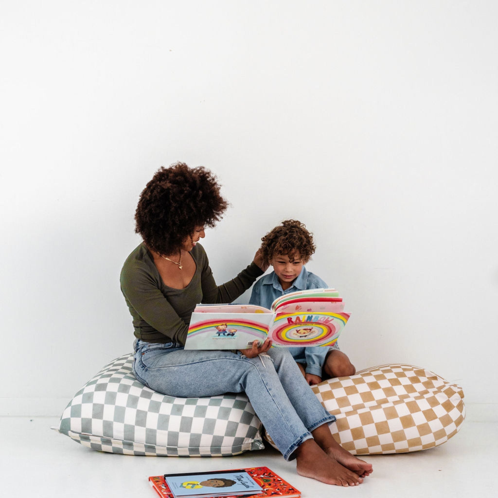Toki Mats Checker Bean Bag