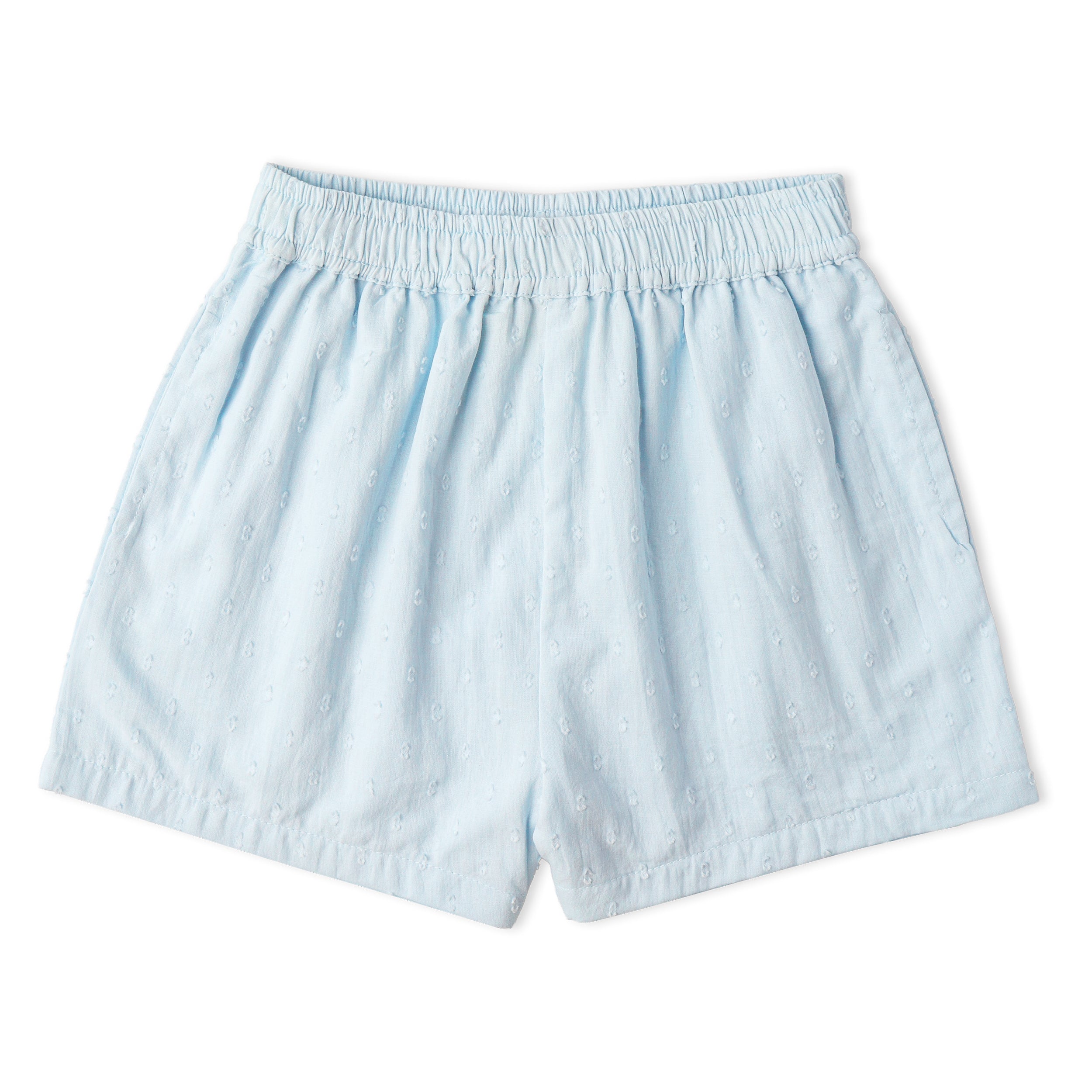 Makemake Organics - Organic Smocked Top & Shorts Set - Light Blue
