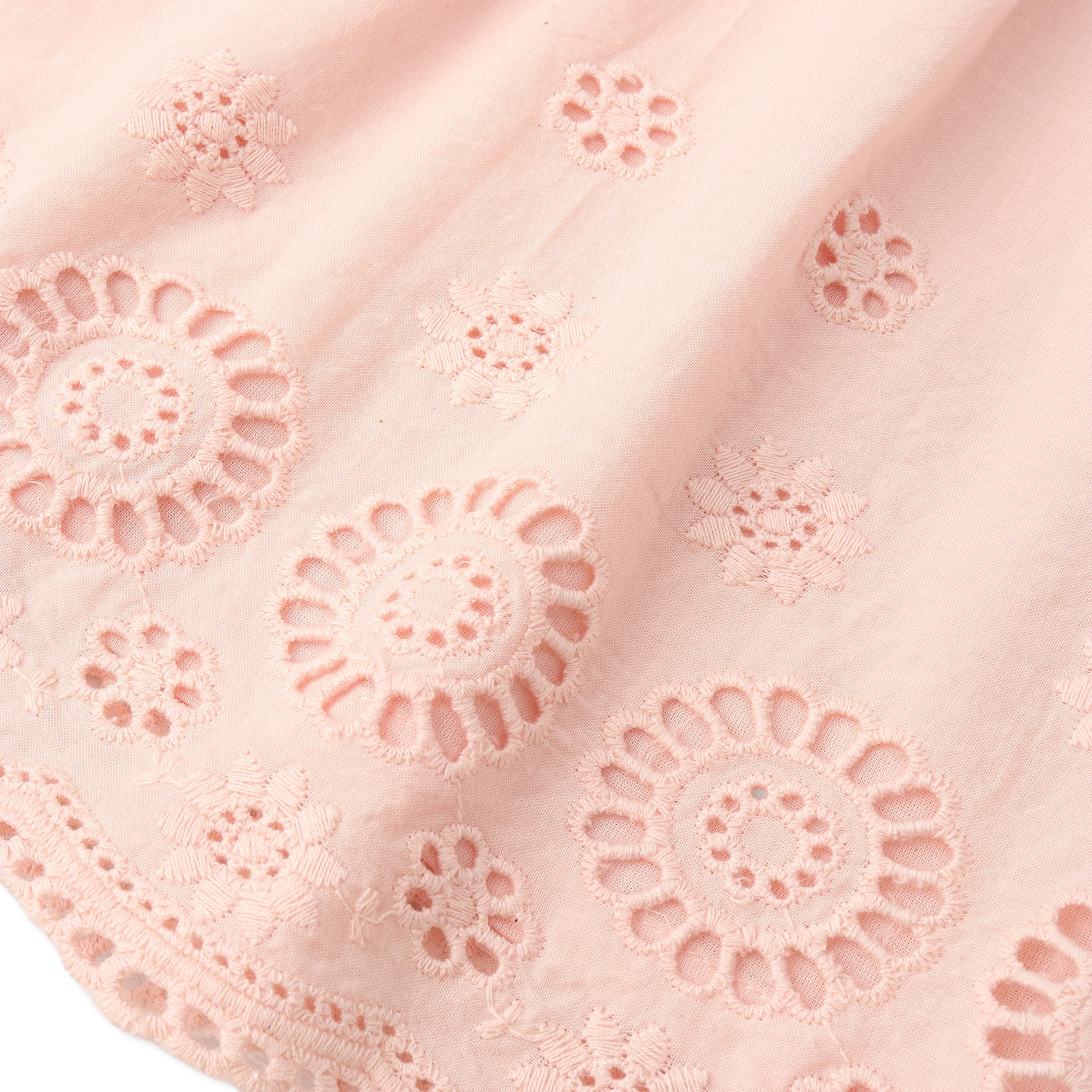 Makemake Organics - Organic Eyelet Top And Pant Set - Blush Eyelet