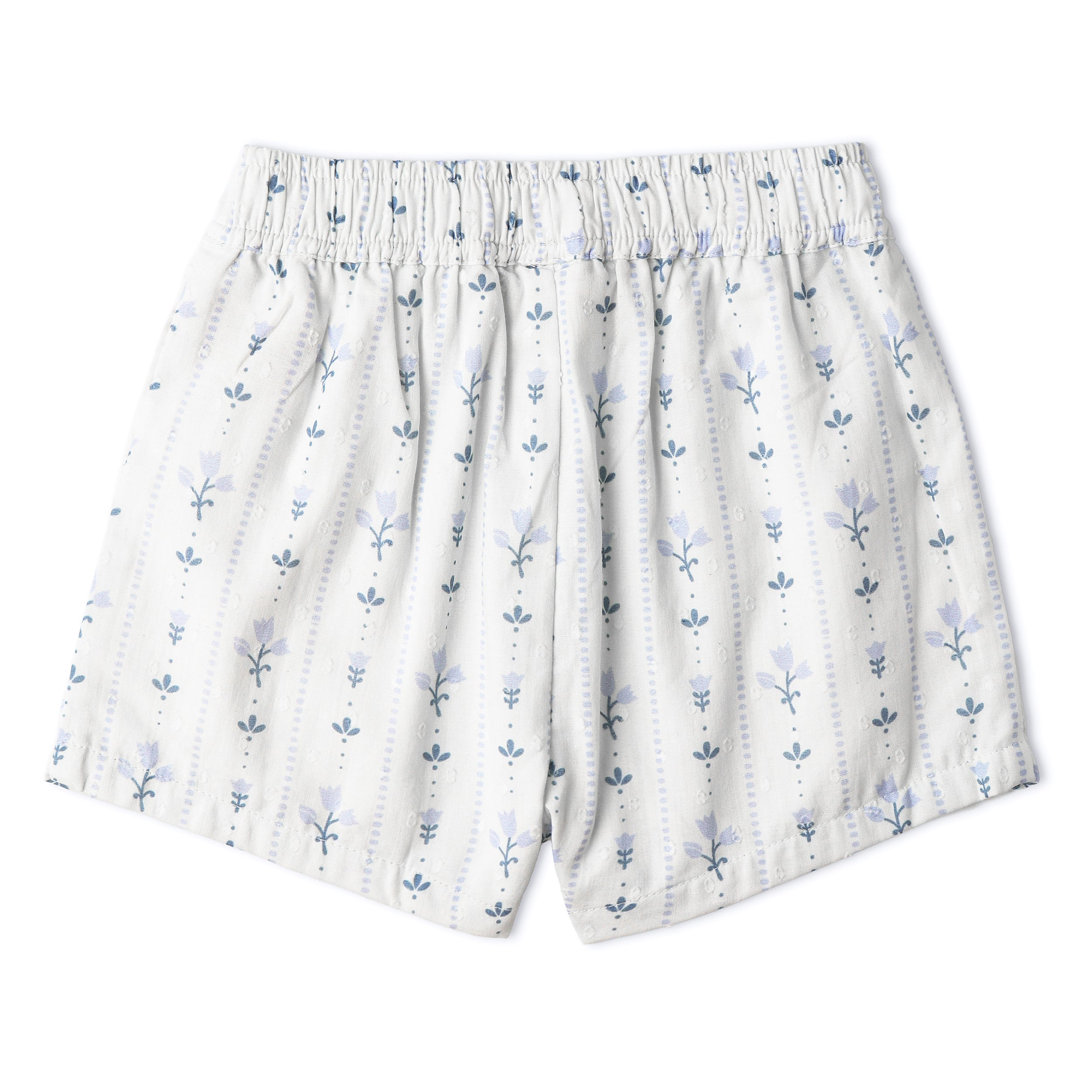 Makemake Organics - Organic Smocked Top & Shorts Set - Blue Vines
