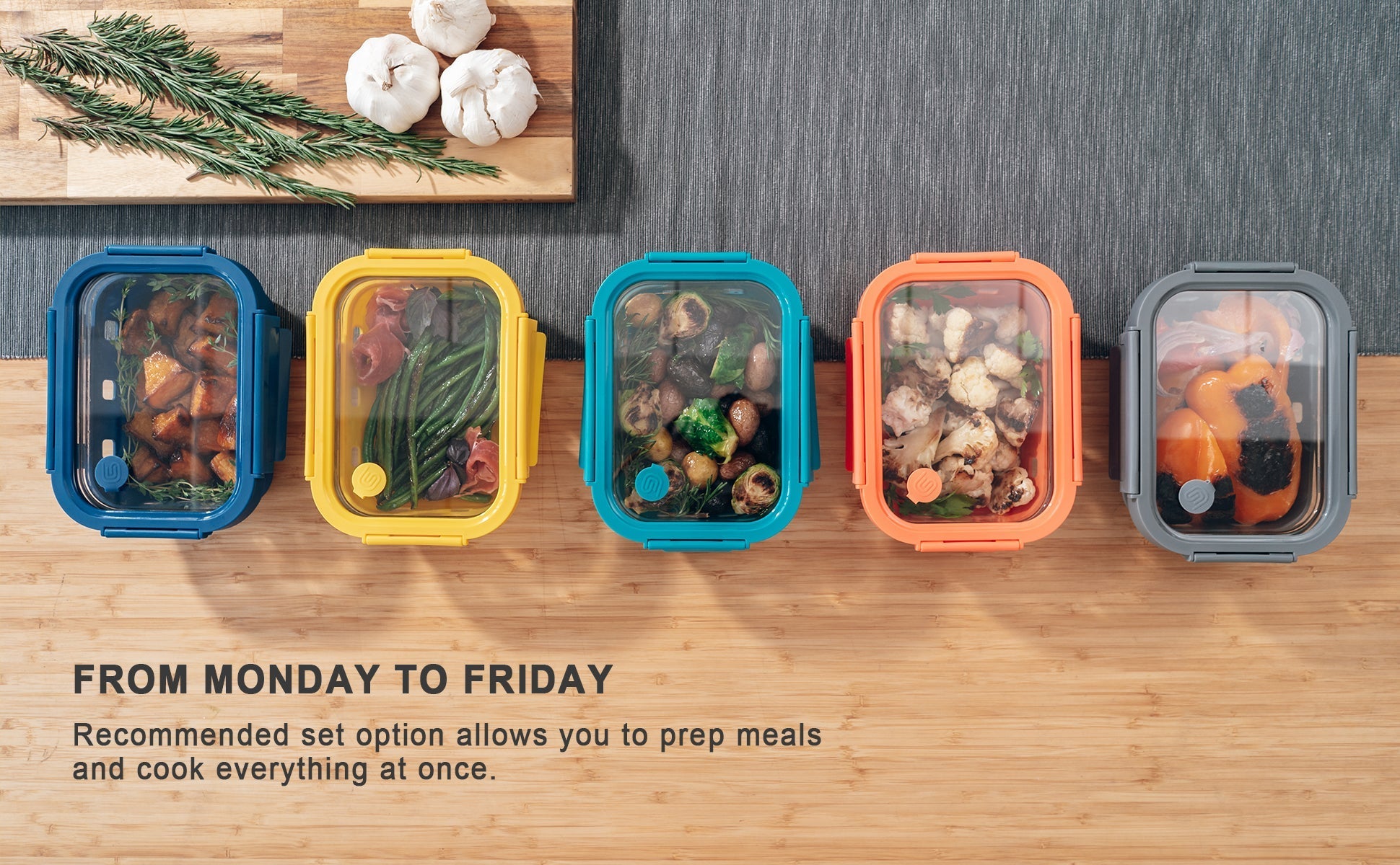 Genicook Multicolor Glass Storage Set