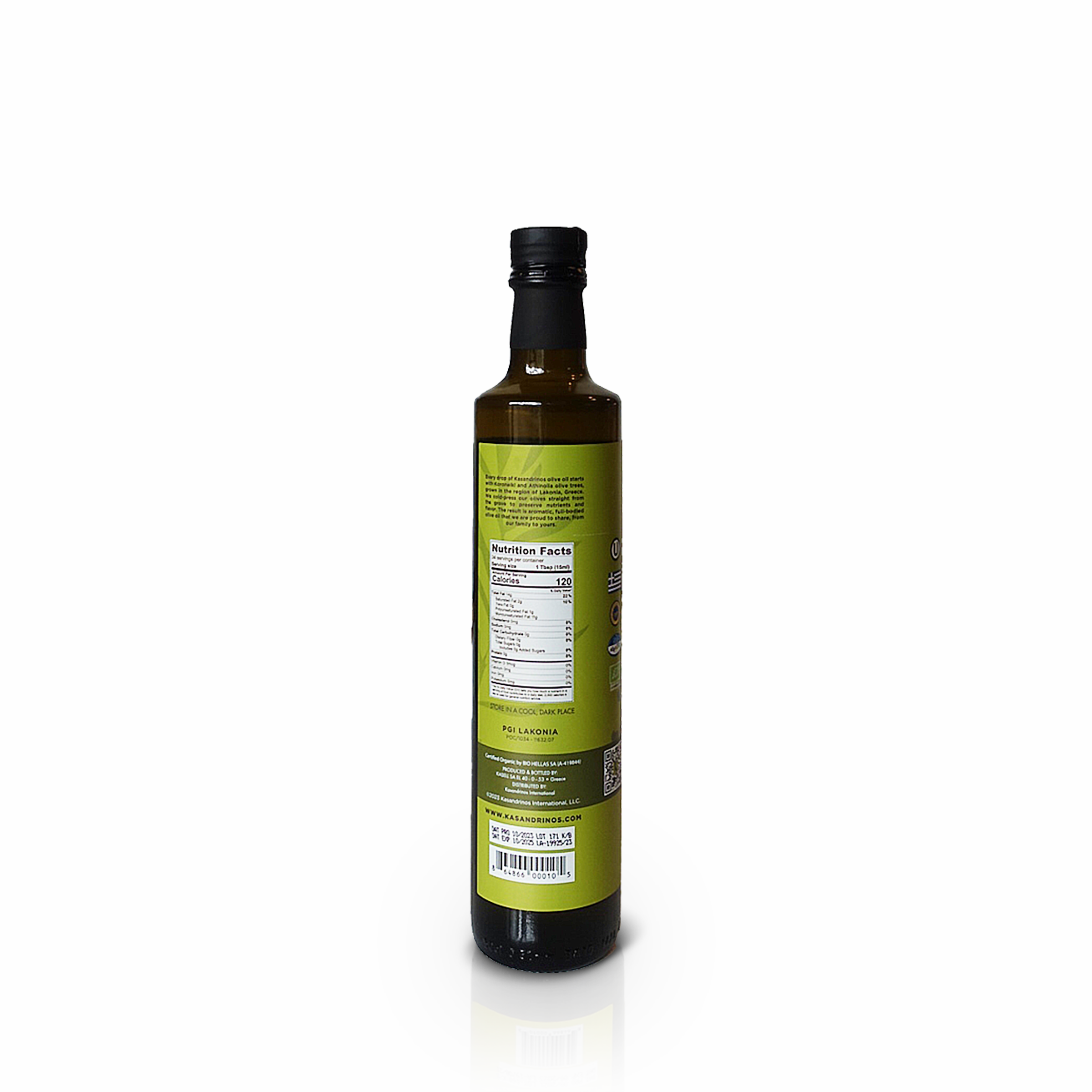 Kasandrinos International 500ml Bottle - Organic EVOO