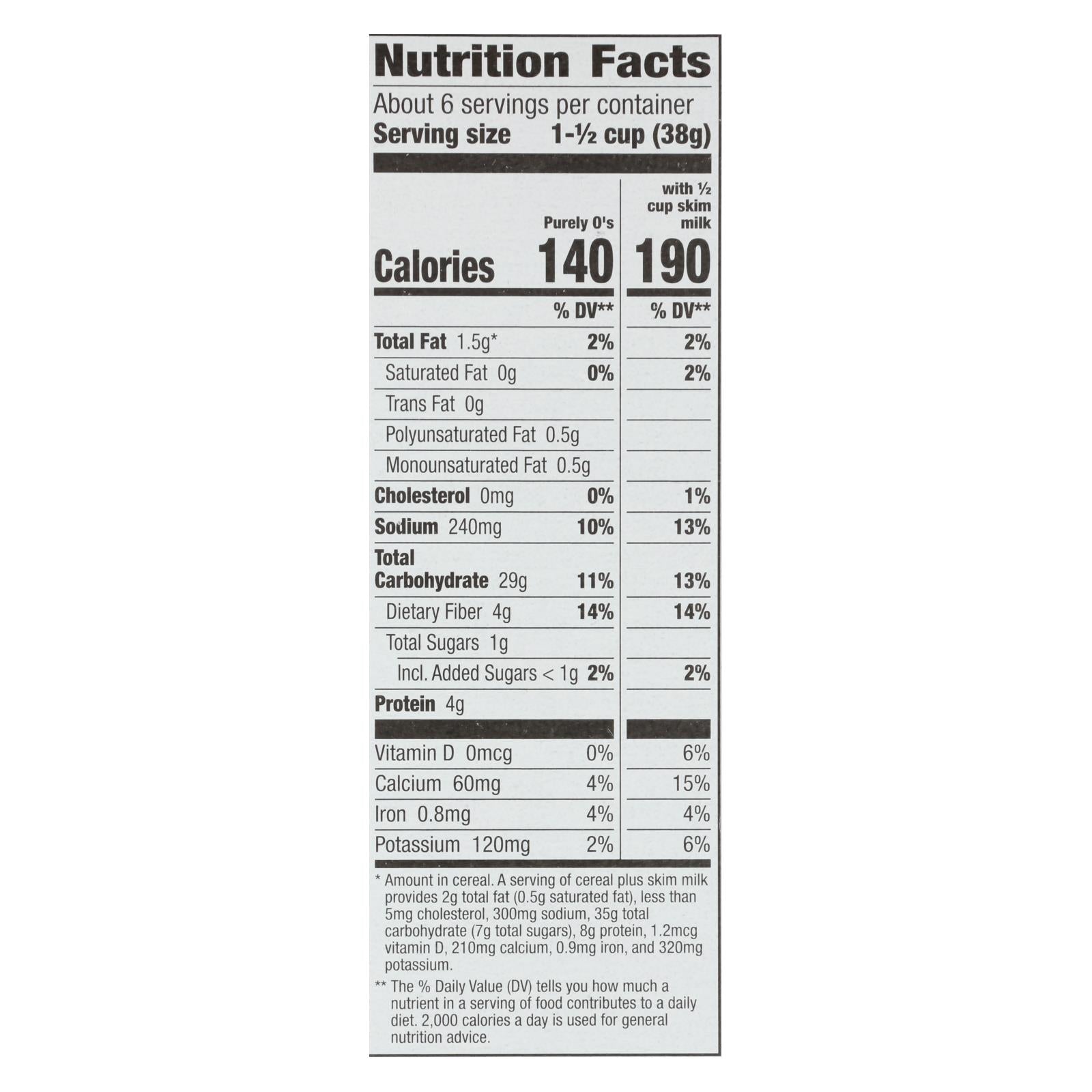 Cascadian Farm Purely O's Cereal (Pack of 12 - 8.6 oz)