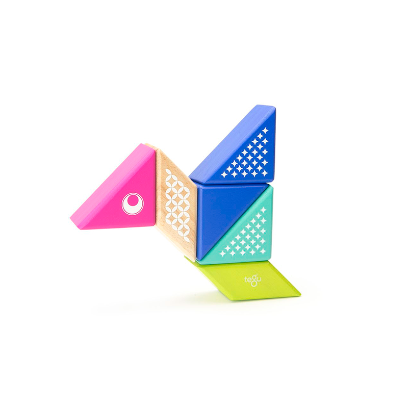 Tegu Travel Pals - Hummingbird  Magnetic Wooden Blocks  6 pieces