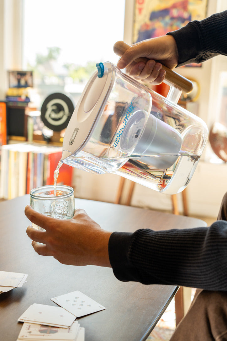 Epic Water Filters Pure XP Pitcher | Reduces Fluoride, PFAS, & Parasites