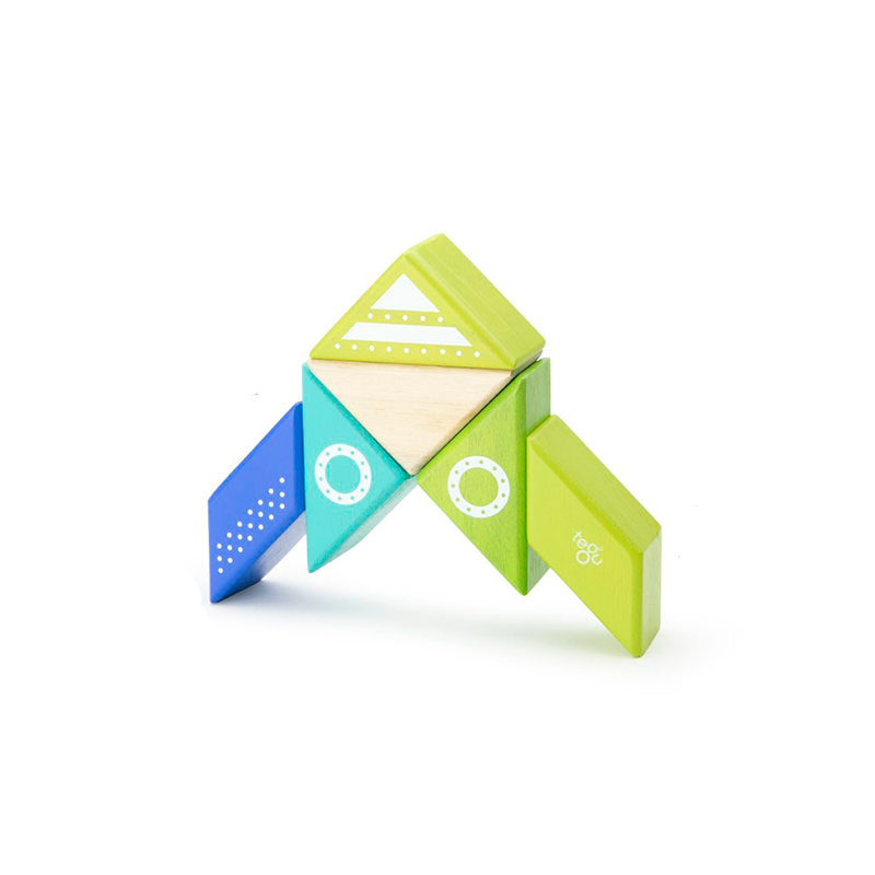 Tegu Travel Pals - Spaceship  Magnetic Wooden Blocks  6 pieces