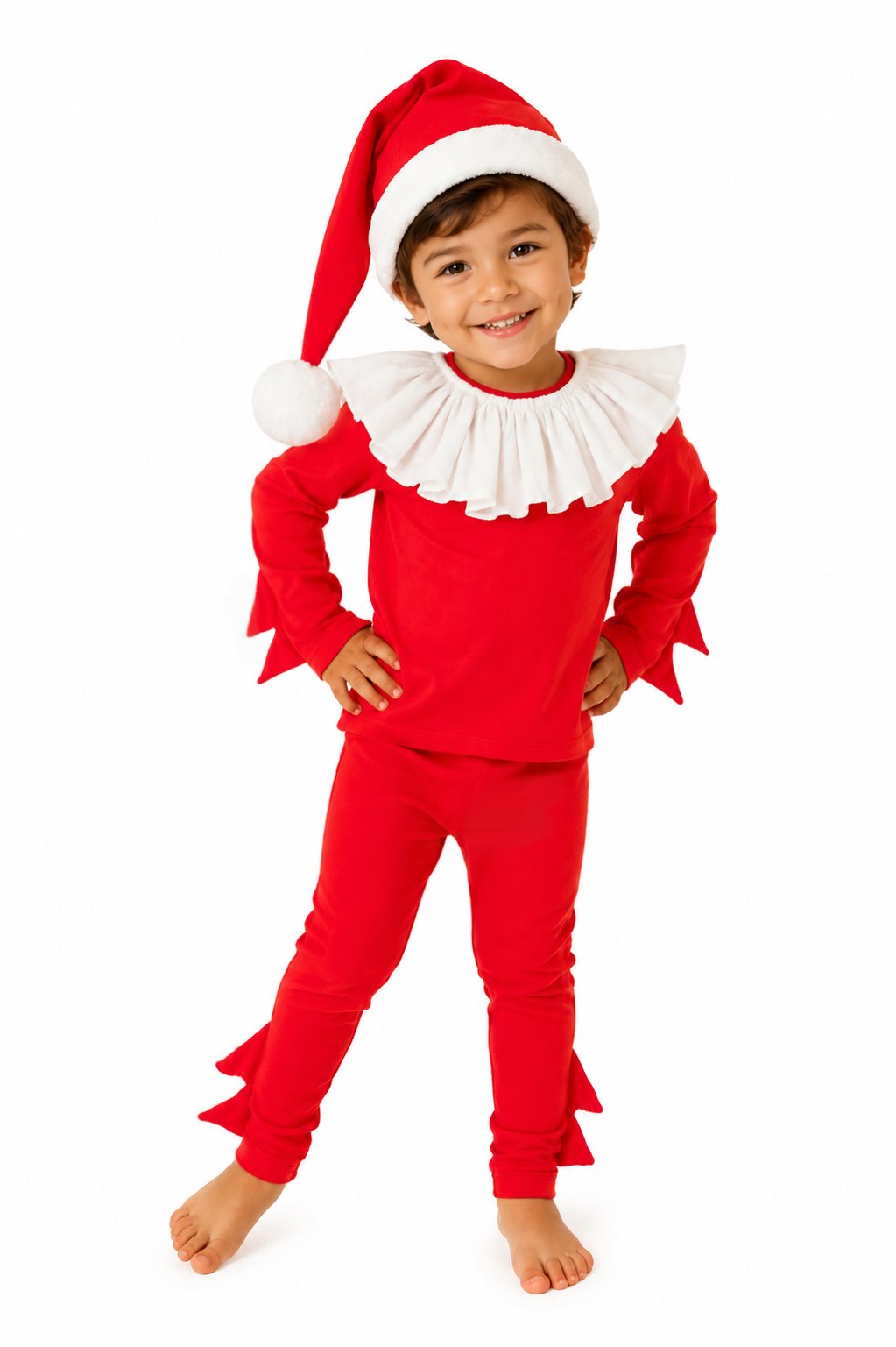 Band of the Wild Red Holiday Elf Pajama Costume, Santa Costume