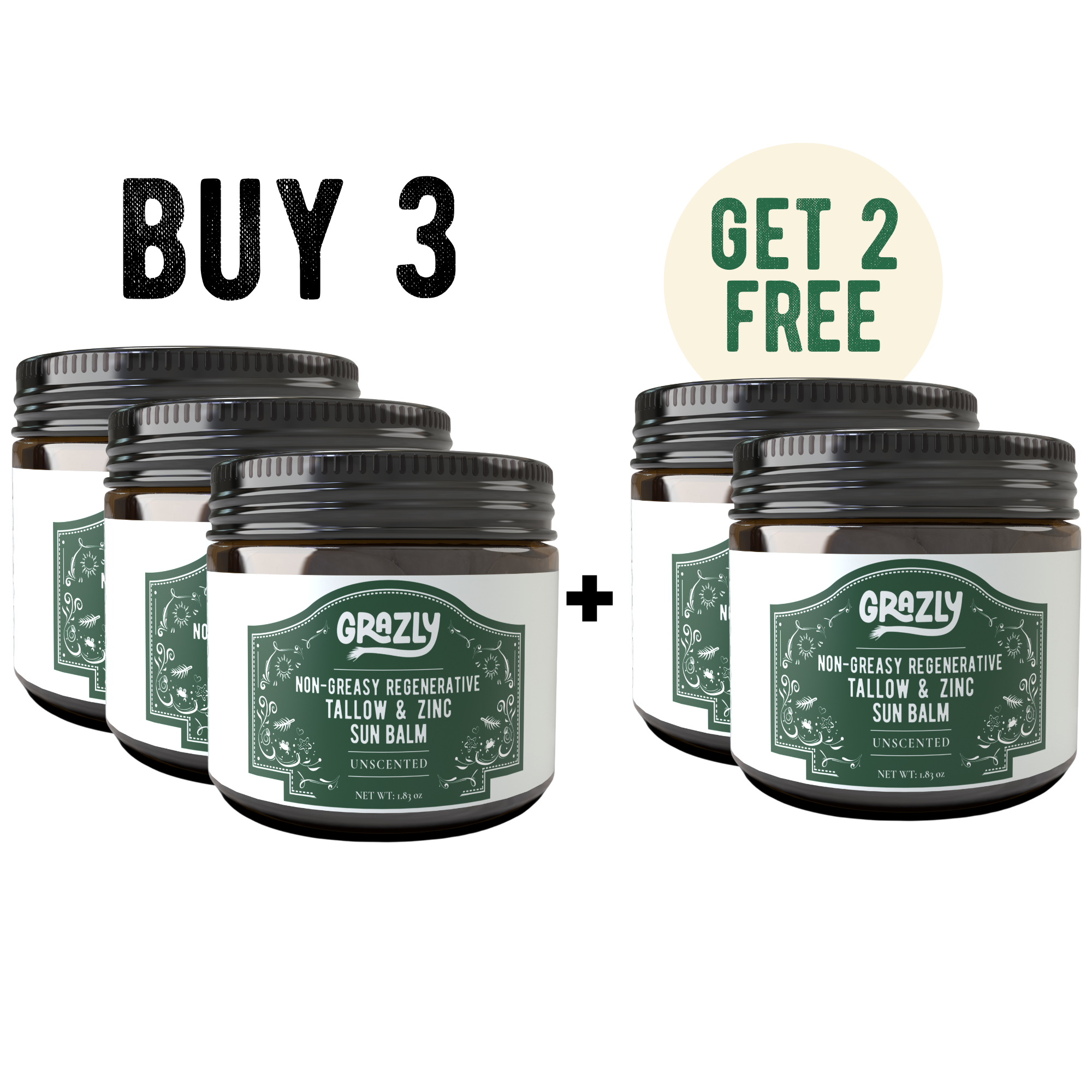 Grazly Regenerative Tallow & Zinc Sun Balm