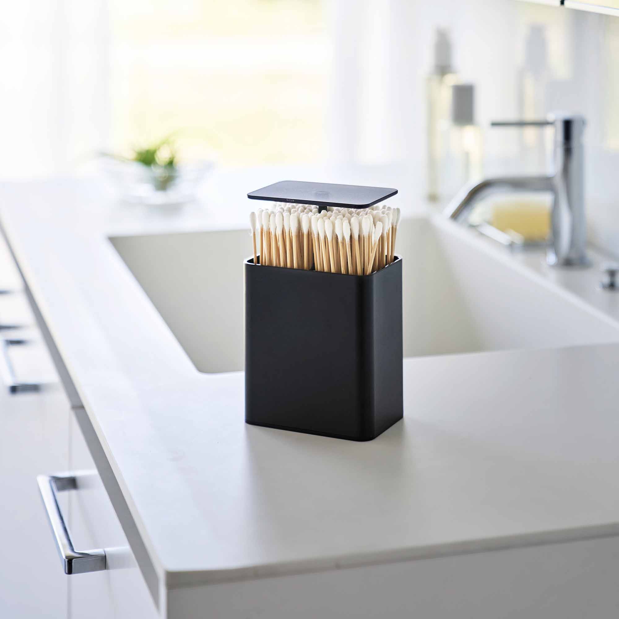 Yamazaki Home Cotton Swab Push-Top Case