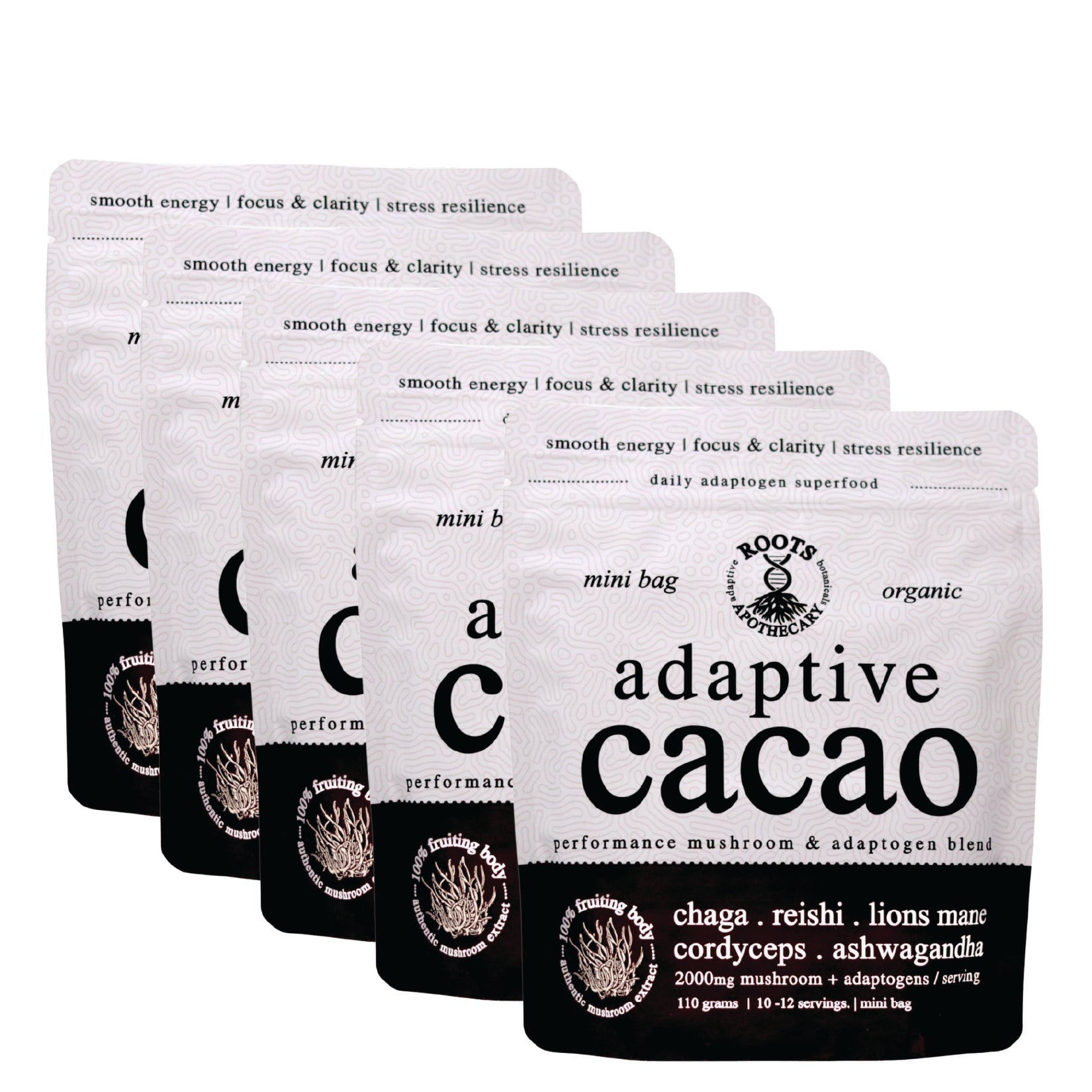 Roots Apothecary Adaptive Cacao Mini Bags