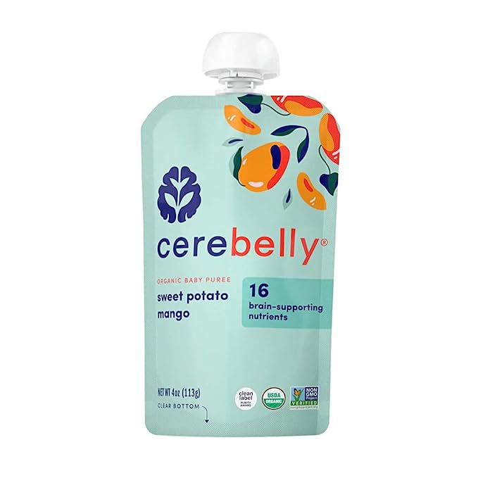 Cerebelly Puree Sweet Potato Mango (Pack of 6-4oz Pouches)