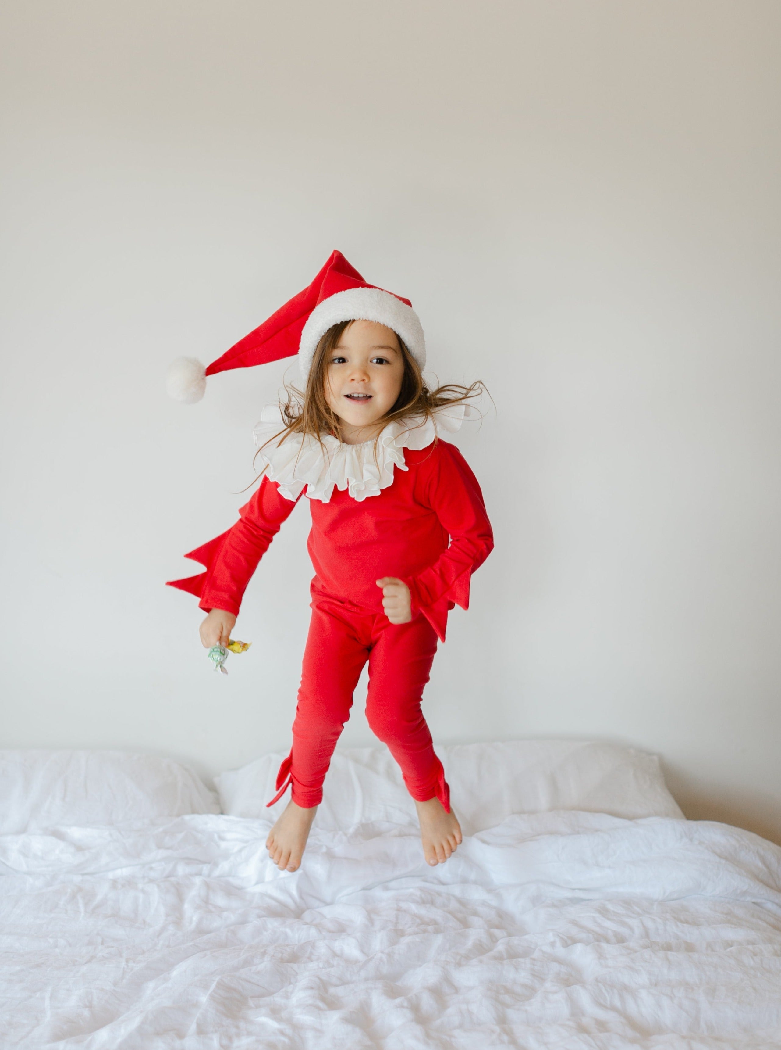 Band of the Wild Red Holiday Elf Pajama Costume, Santa Costume