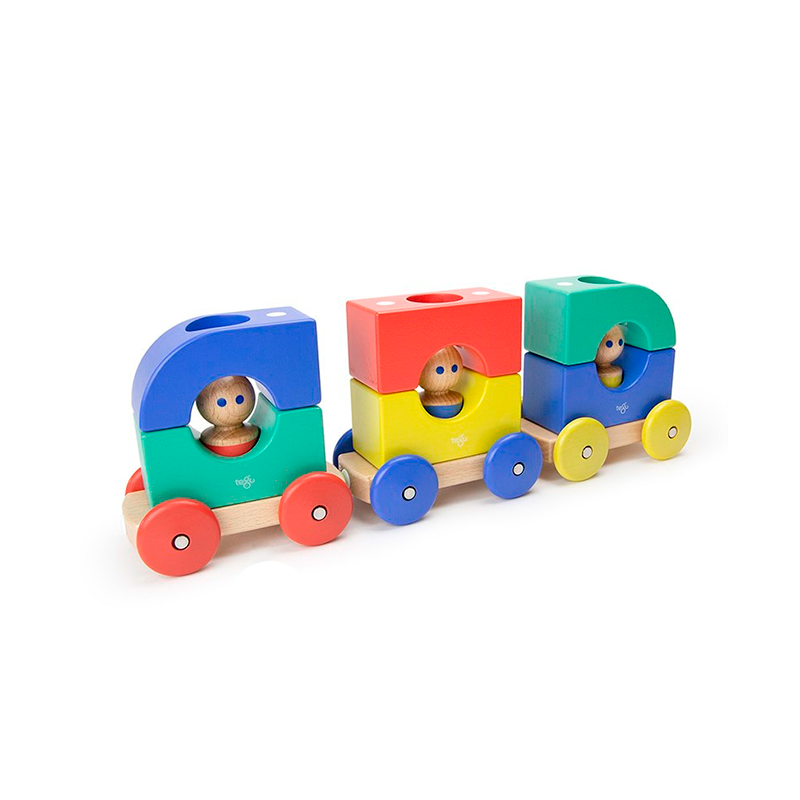Tegu Magnetic Tegu Tram  Tegu Baby and Toddler  12 pieces
