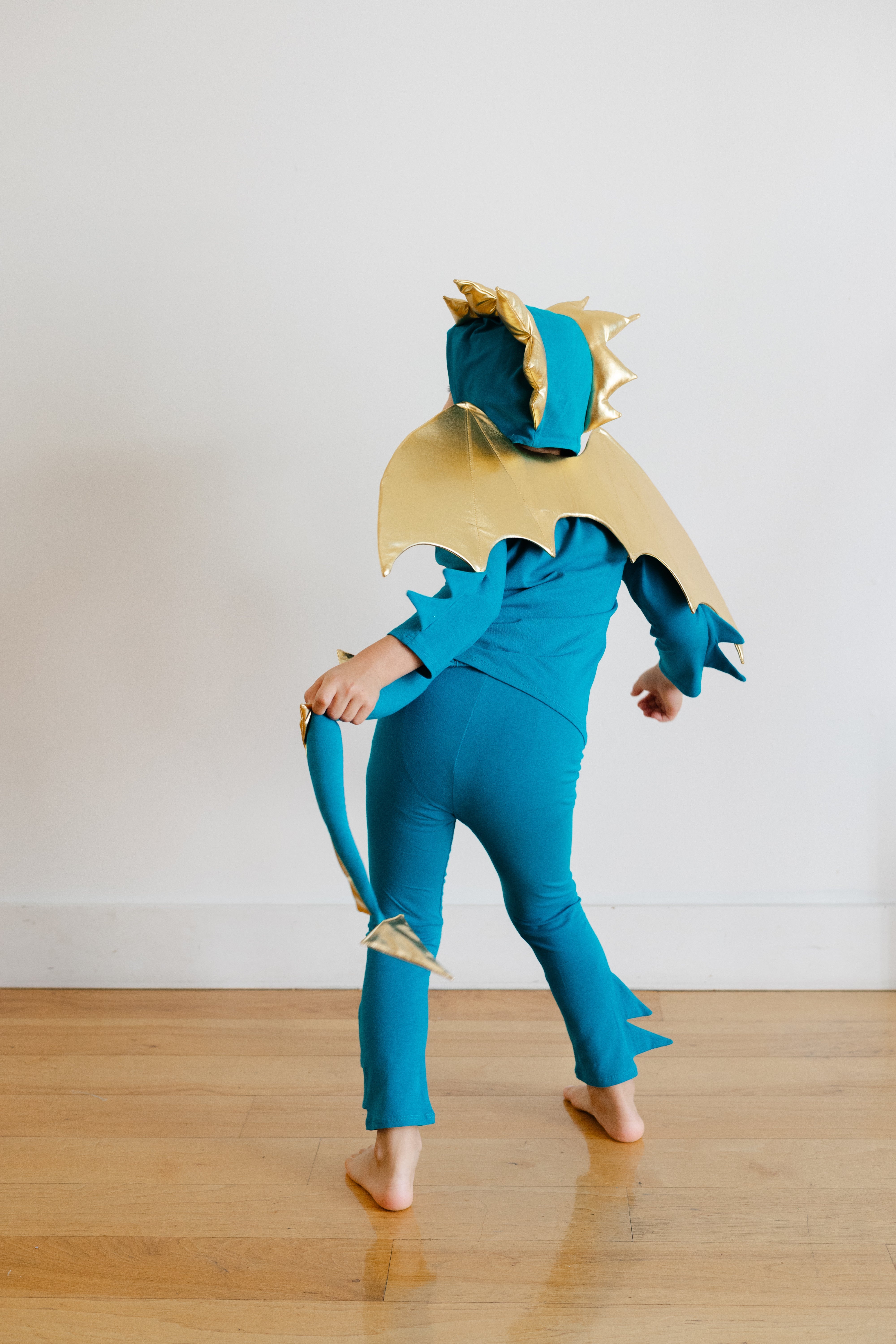 Band of the Wild Jade Blue and Gold Dragon Costume
