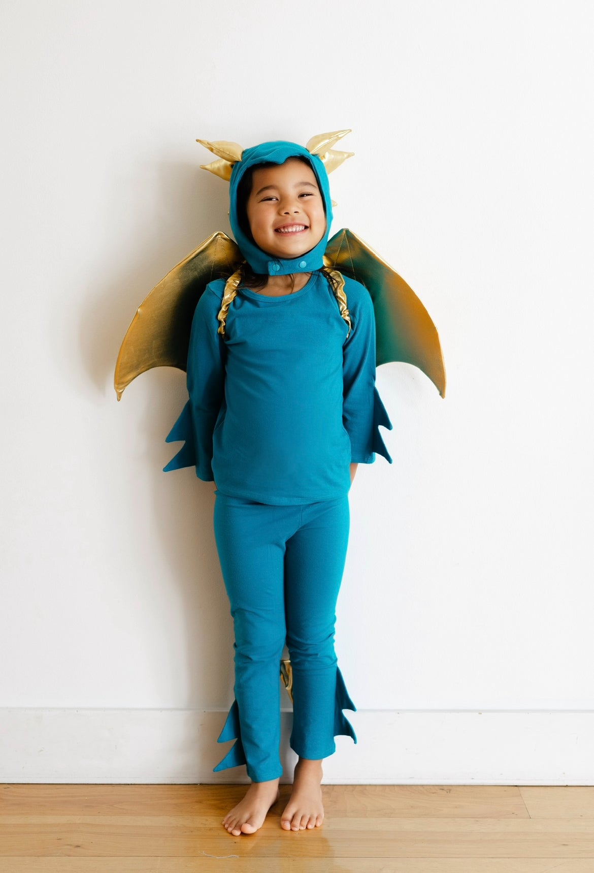 Band of the Wild Jade Blue and Gold Dragon Costume