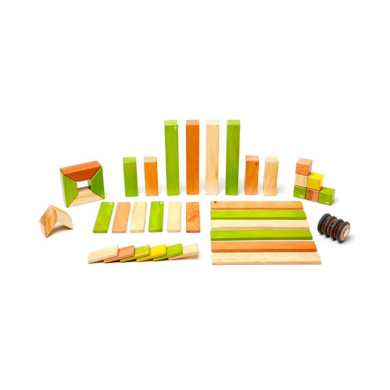 Tegu 42-Piece Set Magnetic Wooden Blocks Tegu Classics Natural