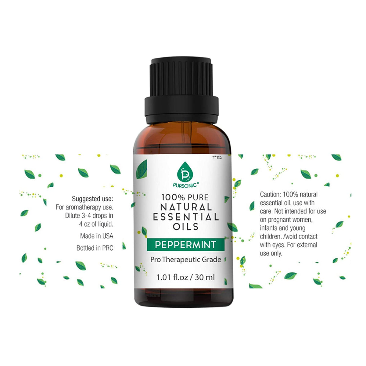Pursonic 100% Pure & Natural Peppermint Essential Oils