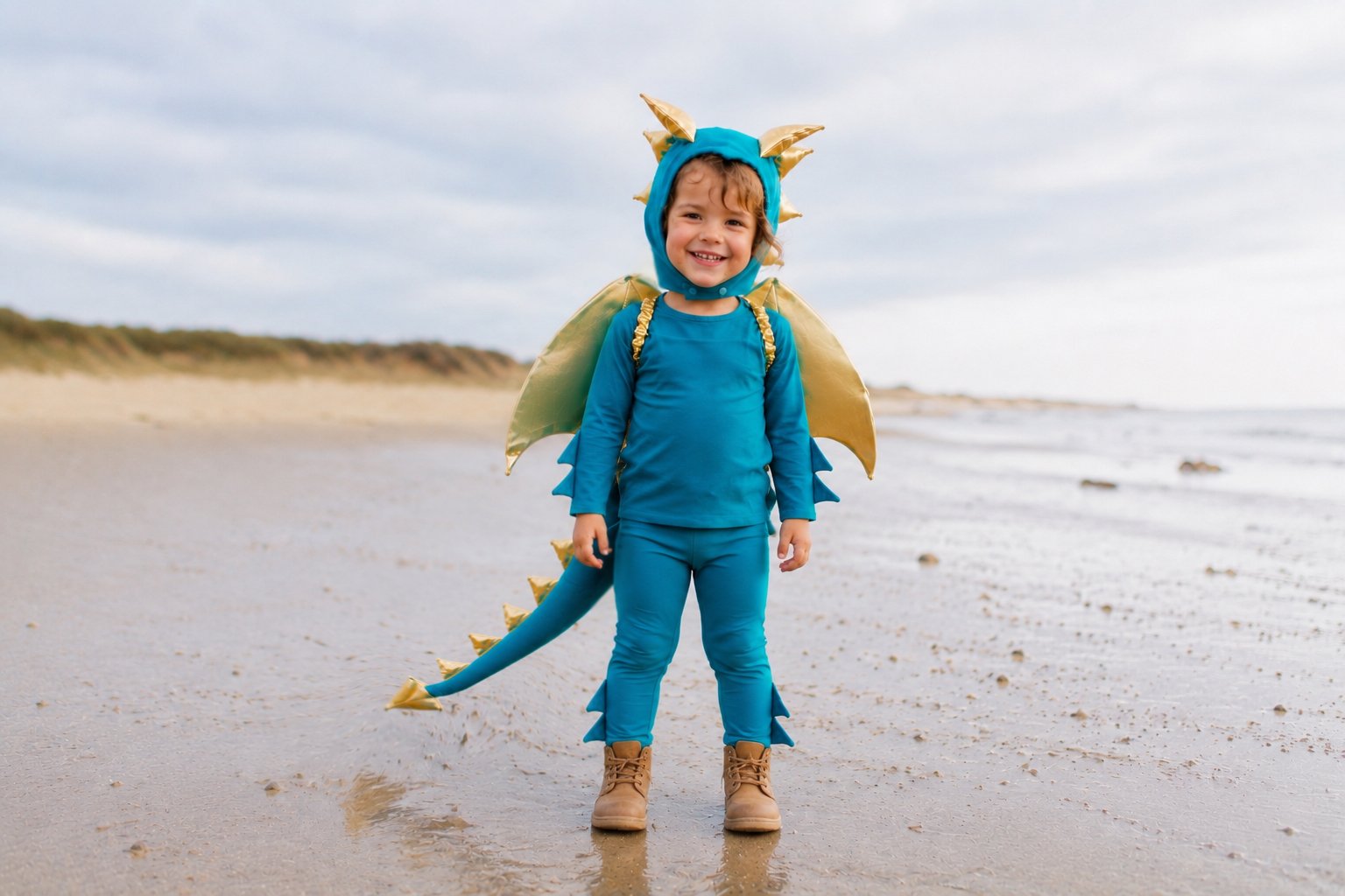 Band of the Wild Jade Blue and Gold Dragon Costume