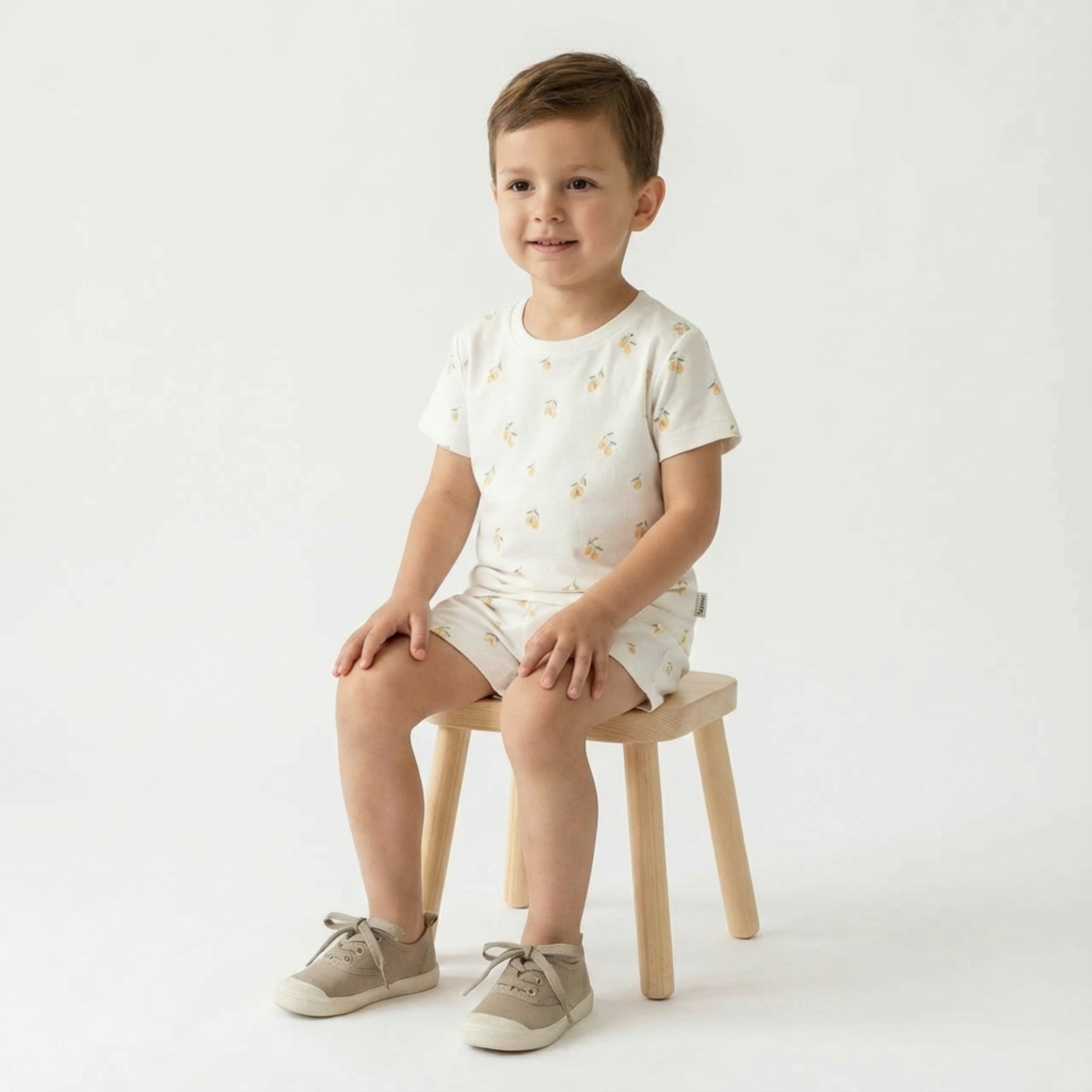 Makemake Organics - Organic Tee & Shorts Set - Lemons