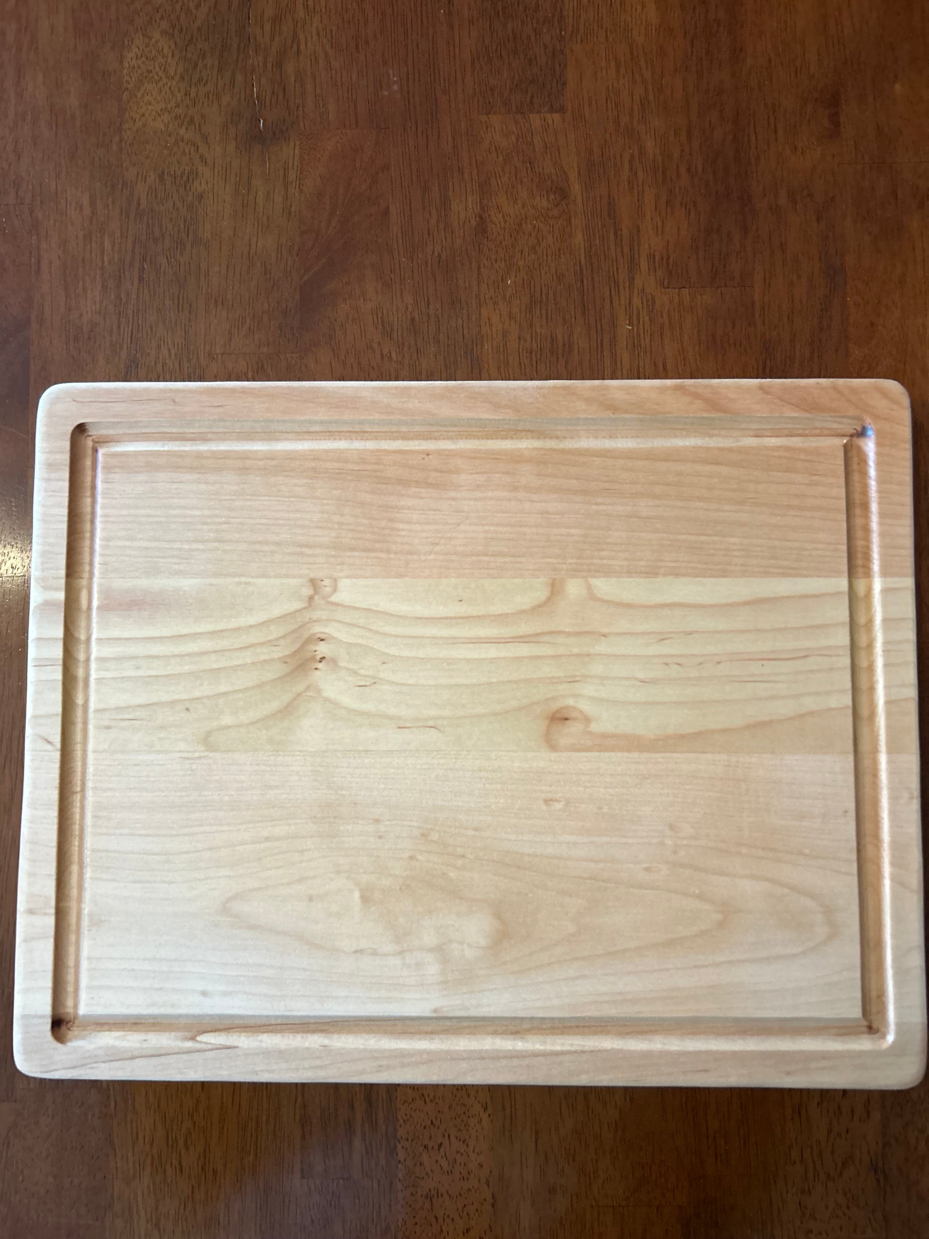 Solid Maple Cutting Board with Groove| Handcrafted in Pennsylvania