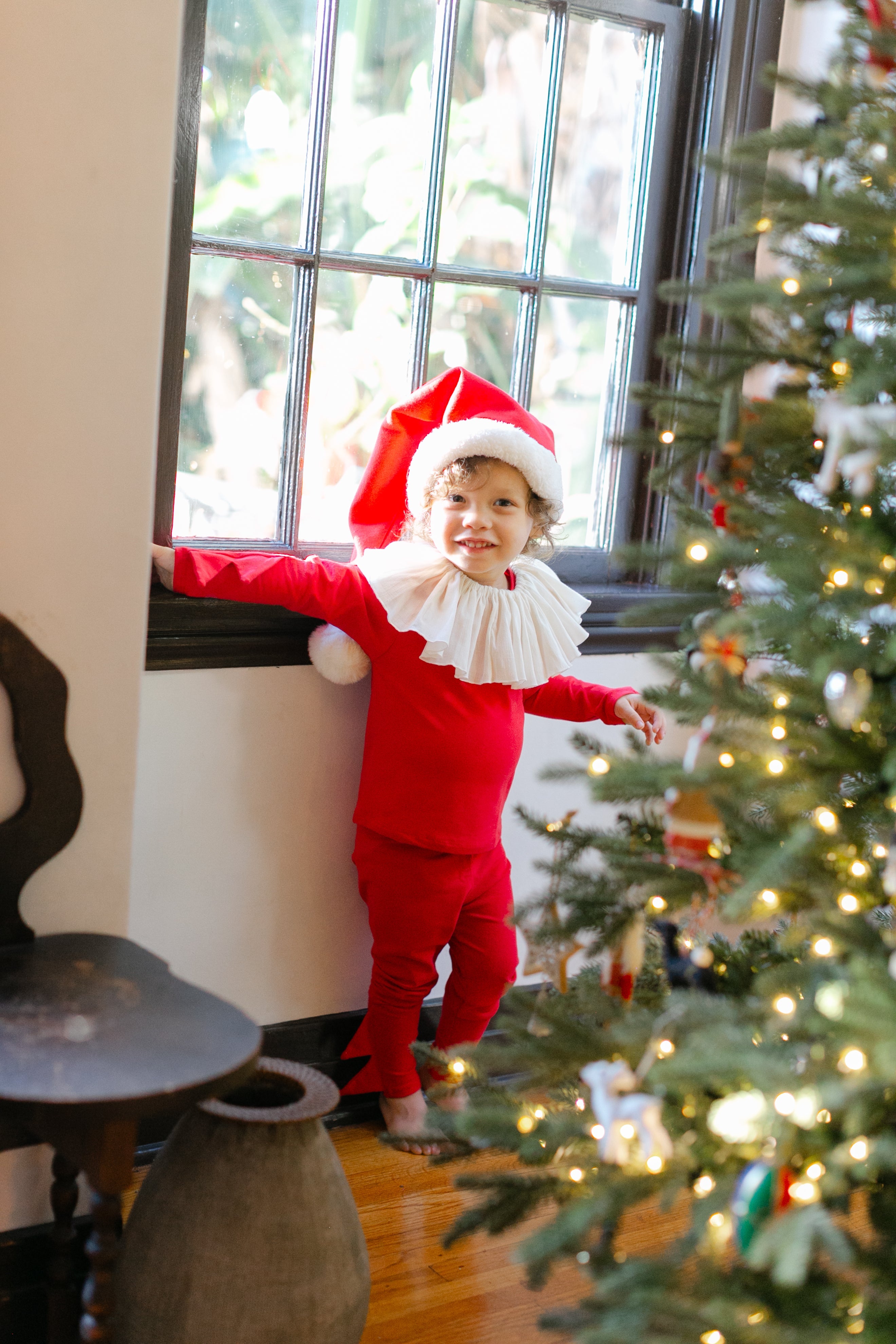 Band of the Wild Red Holiday Elf Pajama Costume, Santa Costume