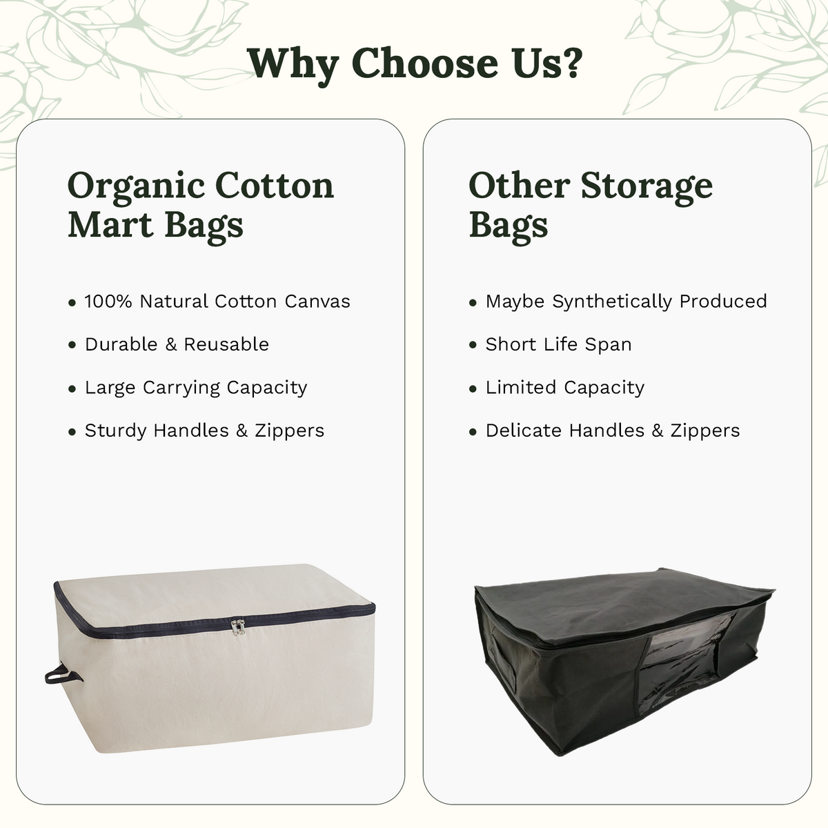 Organic Cotton Mart Comforter Storage Bags