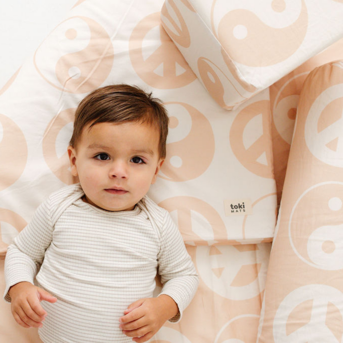 Toki Mats Beige Yin Yang Support Pillow