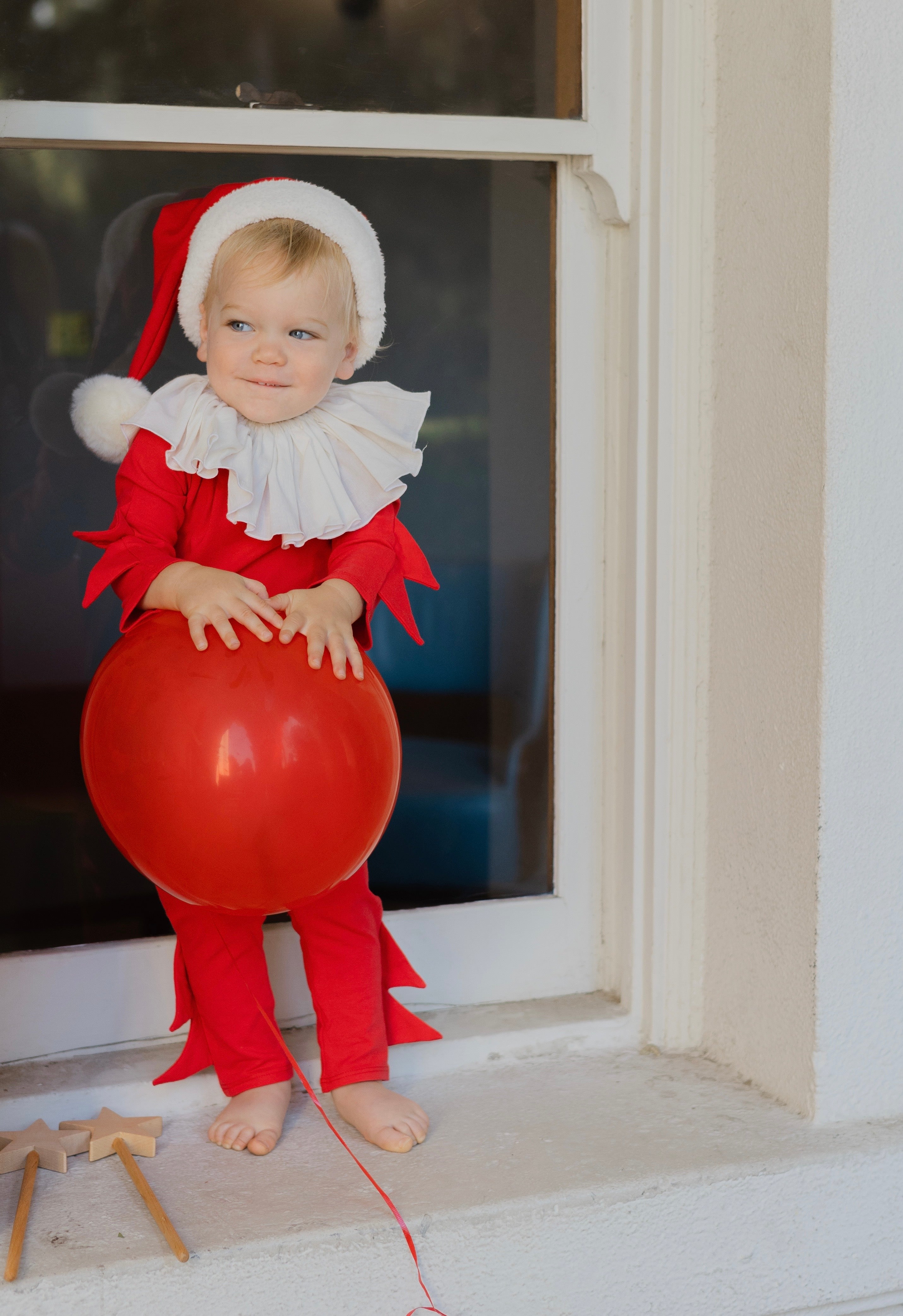 Band of the Wild Red Holiday Elf Pajama Costume, Santa Costume