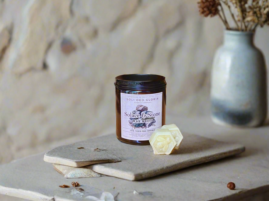 Soli Deo Gloria Candle Company Beeswax Wax Melts | Natural Essential Oil Wax Melts