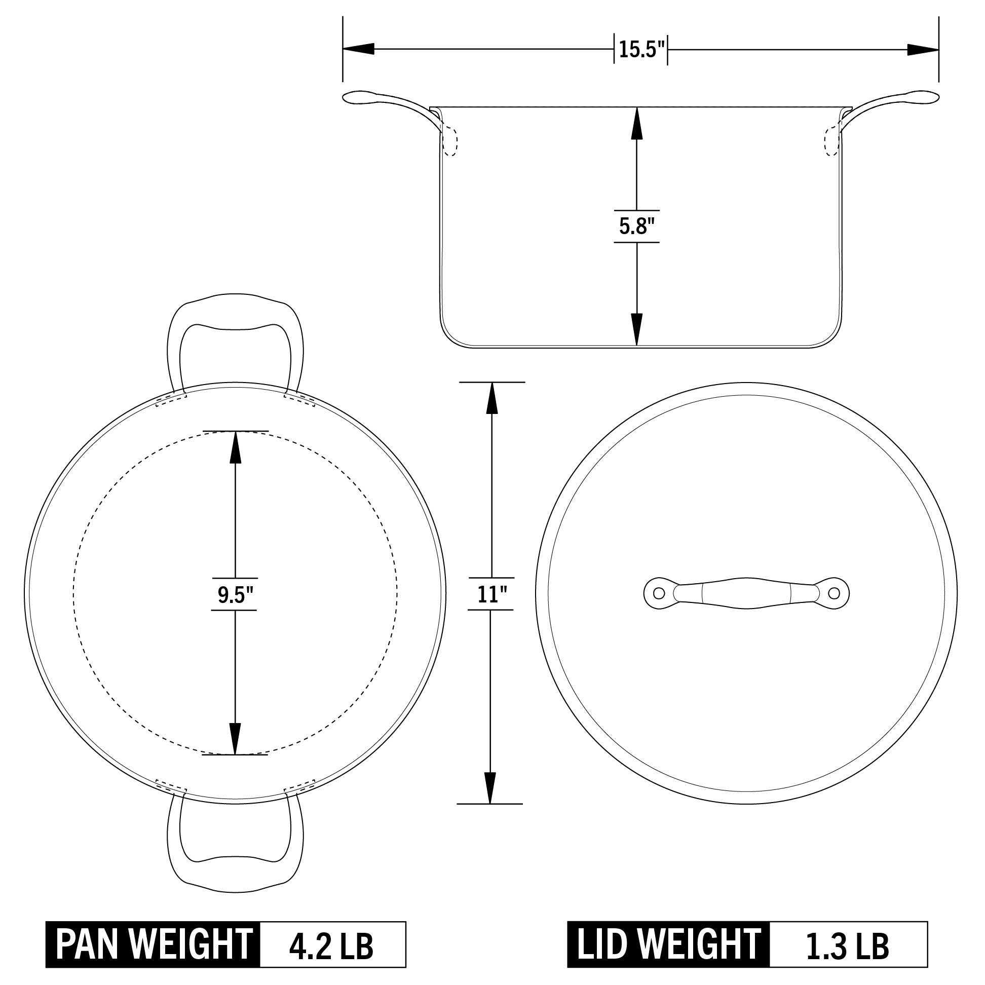 Heritage Steel Eater Series  8 Quart Stock Pot with Lid