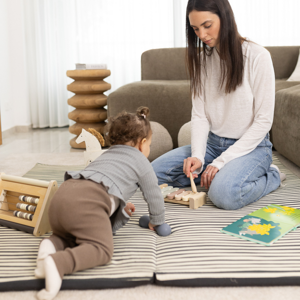 Toki Mats Bold Stripe Organic Cotton Mat
