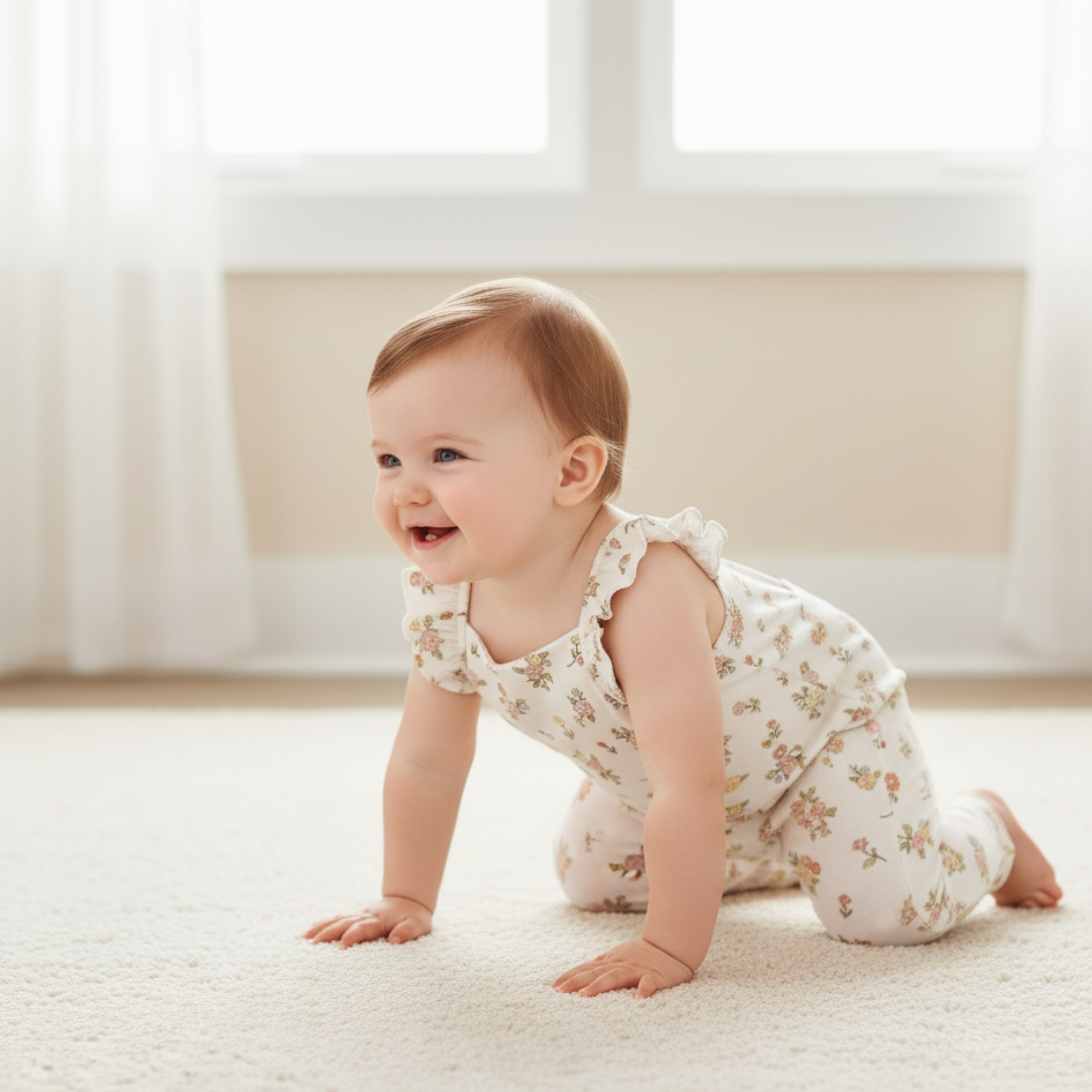 Makemake Organics - Organic Flutter Romper - Meadow