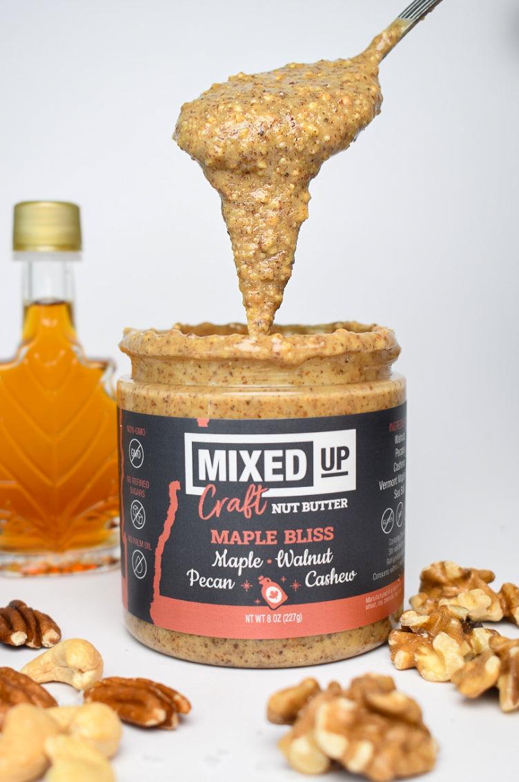 Mixed Up Foods "Maple Bliss" - Maple, Walnut & Pecan Nut Butter - 4 Pack