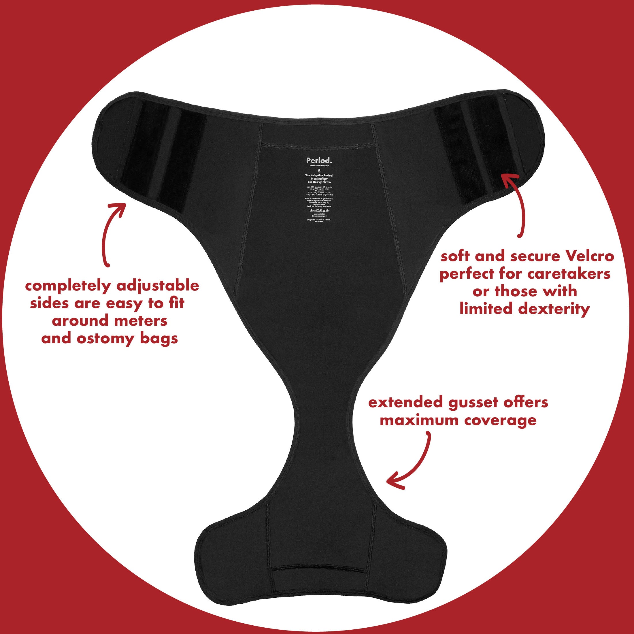 The Period Company The Adaptive Period. in Microfiber For Heavy Flows